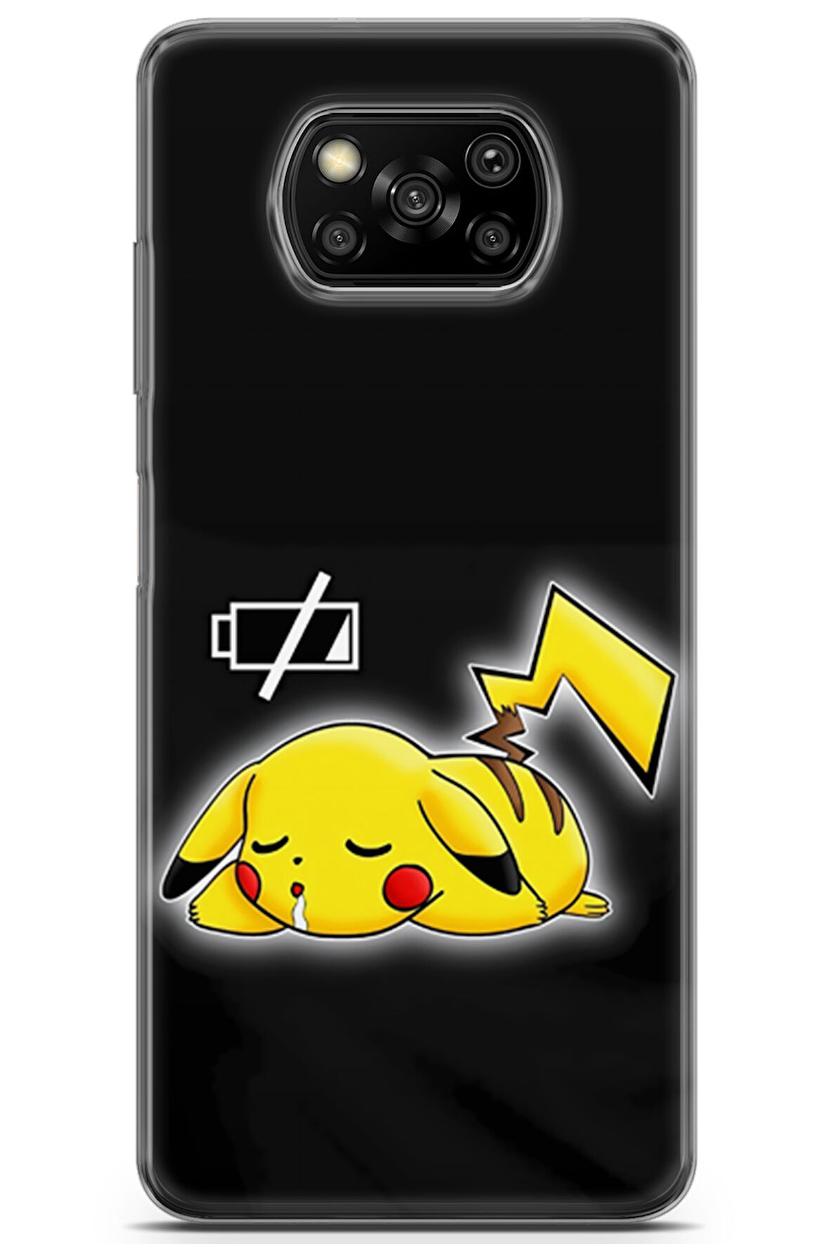Xiaomi Poco X3 Pro uyumlu Pokemon 16 Fit Baskılı Pilim Bitti