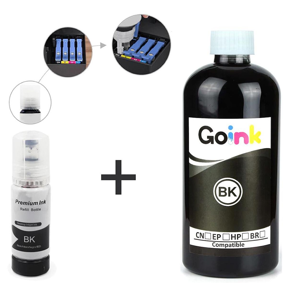 Goink Epson L11050 103 Mürekkep 500 ml Siyah +70 ml (Muadil)