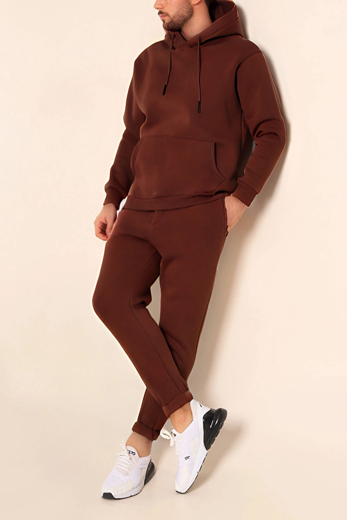 Erkek Oversize Eşofman Takımı 3 İplik Şardonlu