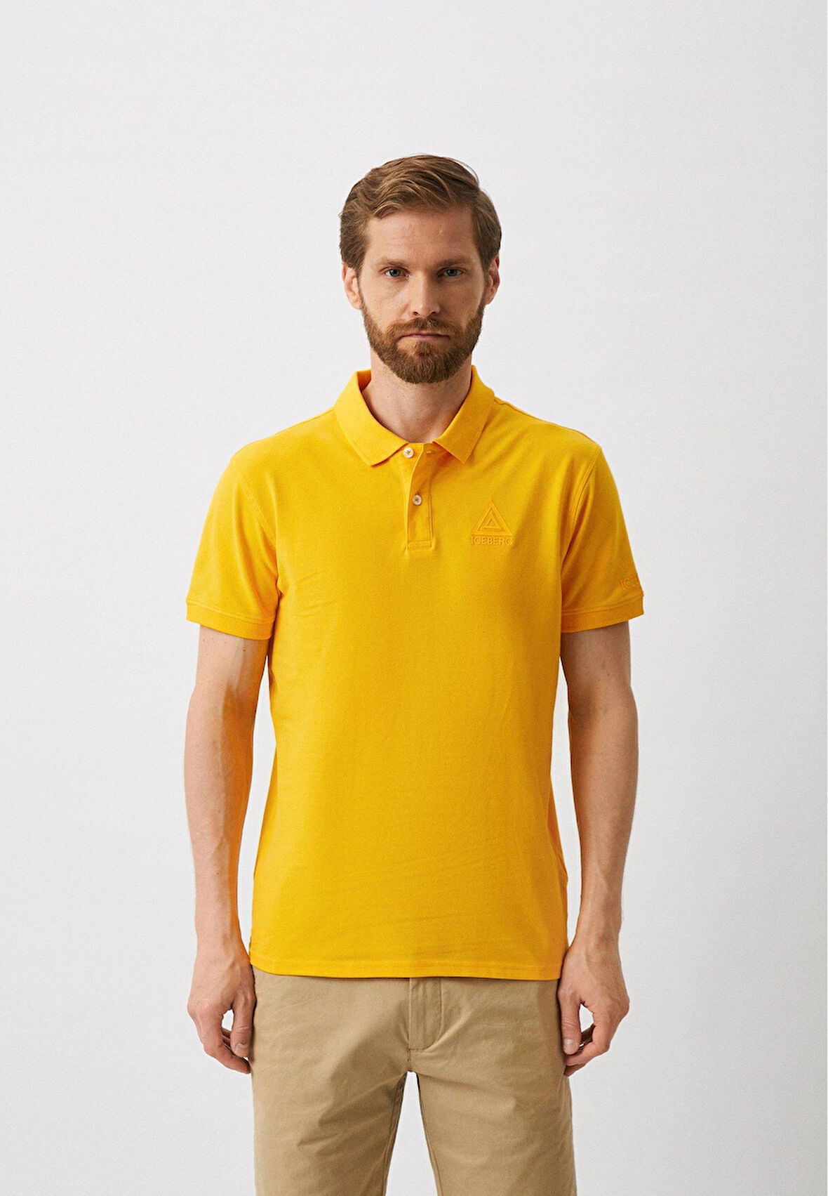 Iceberg ICE3MPL01 Triangle Polo T-Shirt Yellow