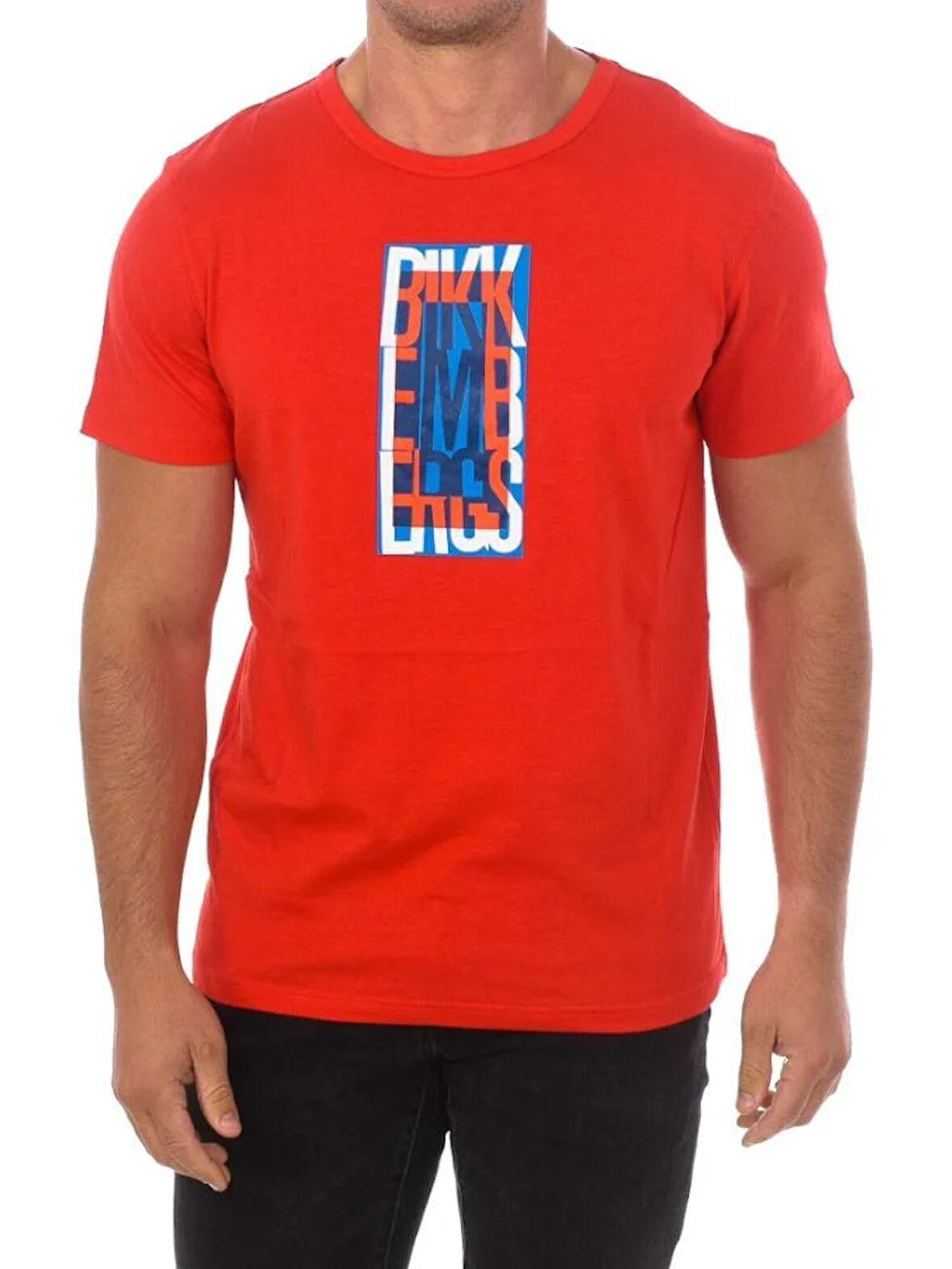 Bikkembergs BKK2MTS04 Half Logo T-Shirt Red