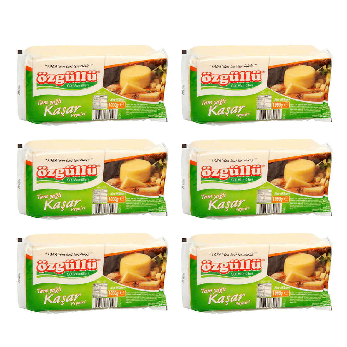 Özgüllü Kaşar Peyniri 1 kg x 6 Adet