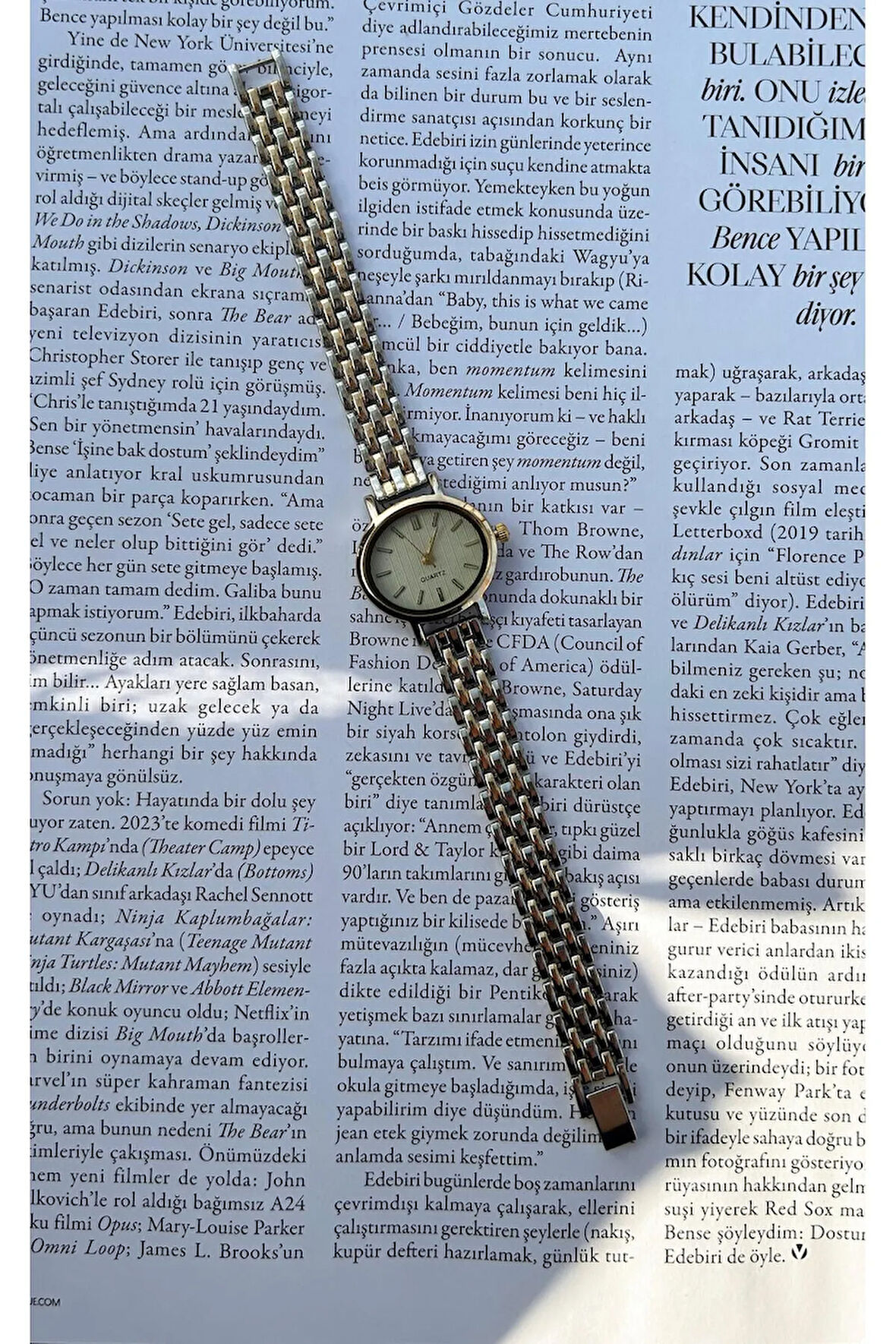 Retro QUARTZ Minimal Metal Kordon Vintage Kadın Kol Saati Altın Gümüş Renk