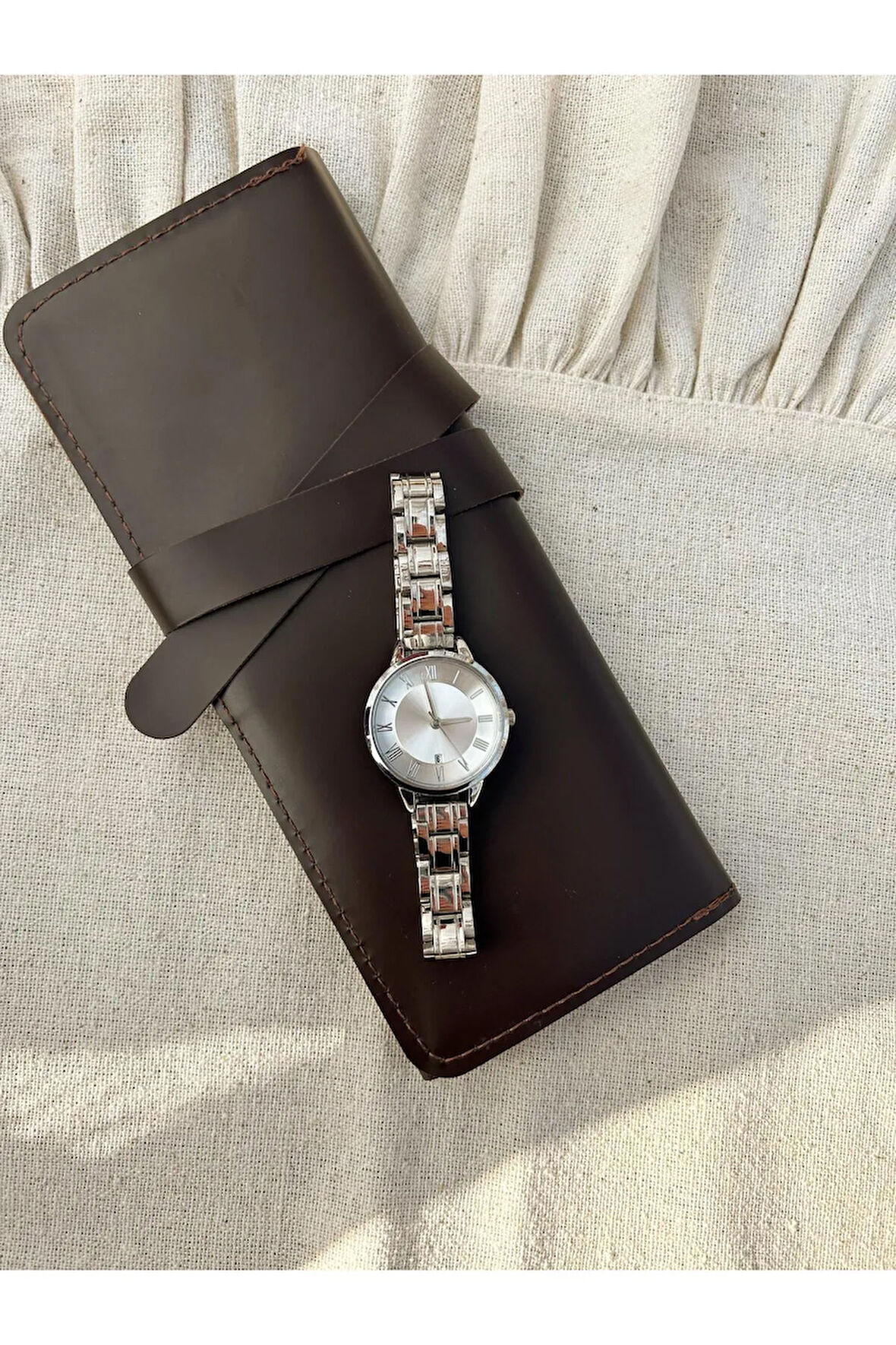 Retro QUARTZ Minimal Metal Kordon Vintage Kadın Kol Saati Gümüş Renk