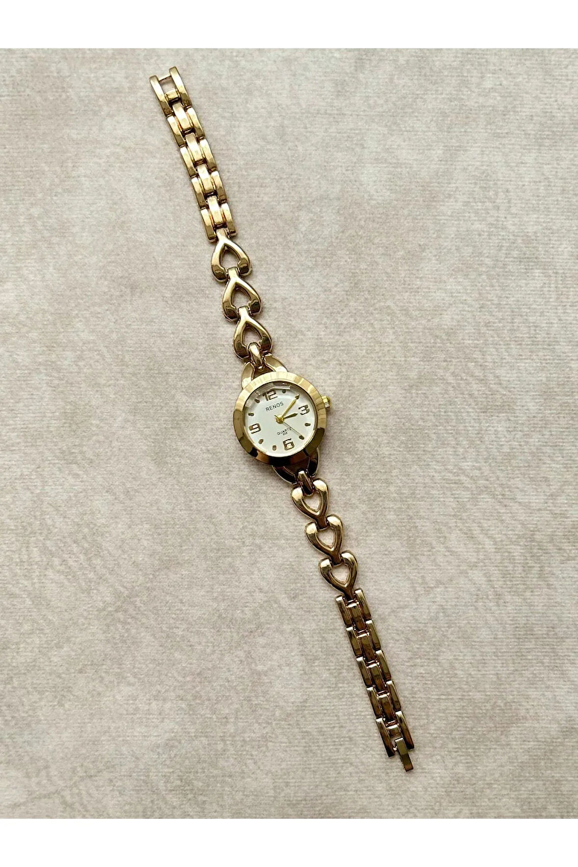 Retro QUARTZ Minimal Metal Kordon Vintage Kadın Kol Saati Altın Renk