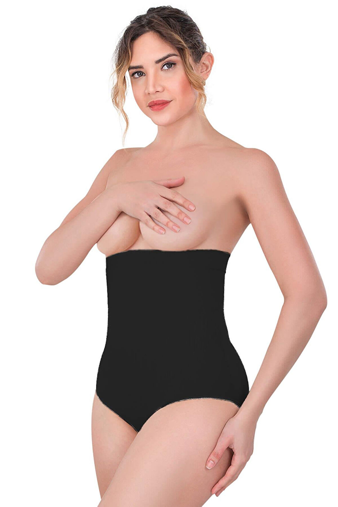 SİYAH MI Emay 2080 Yüksek Bel Çıtçıtlı Slip Korse