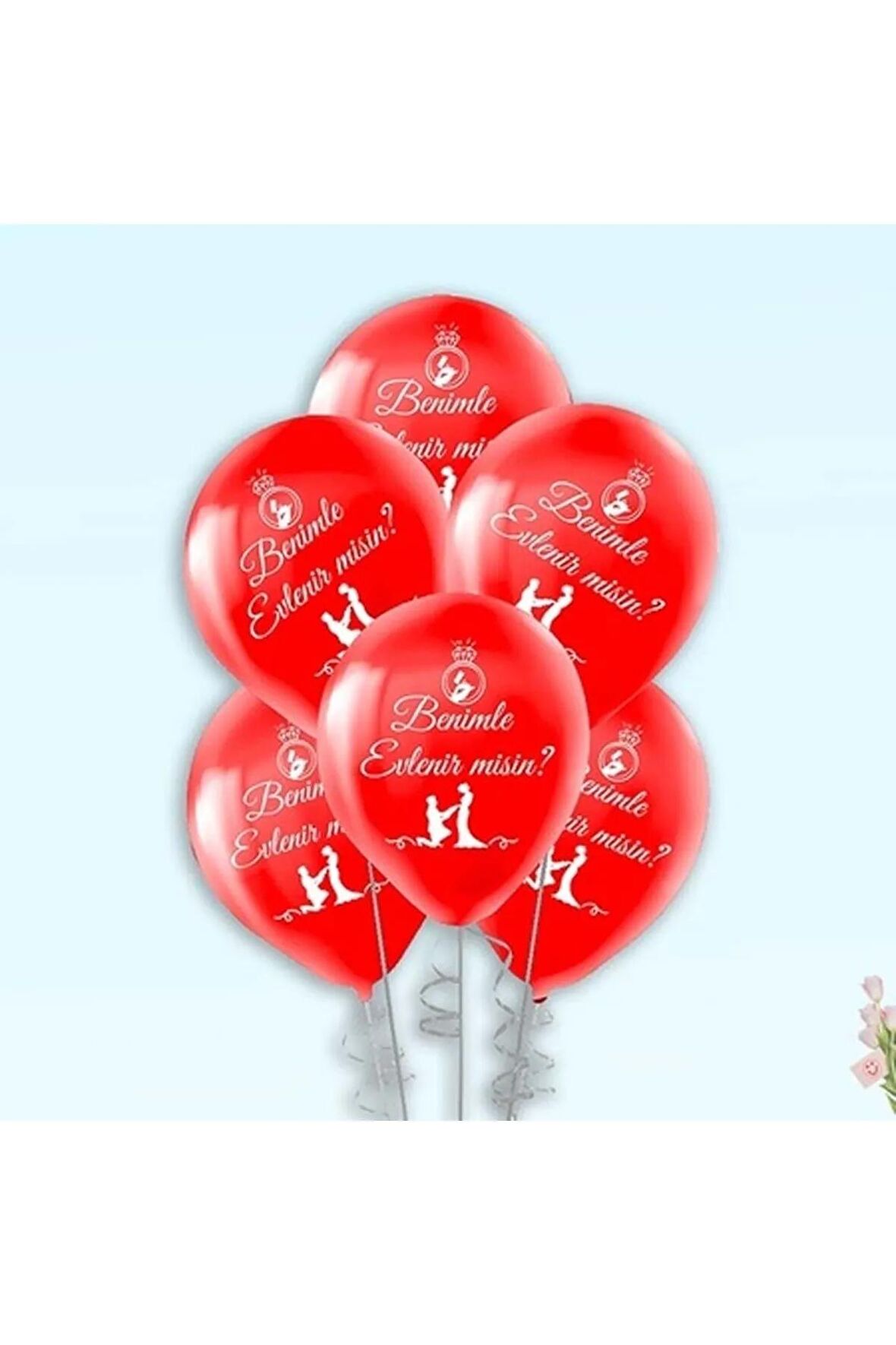 Çepeçevre Balon Benimle Evlenir Misin Baskılı 10'lu