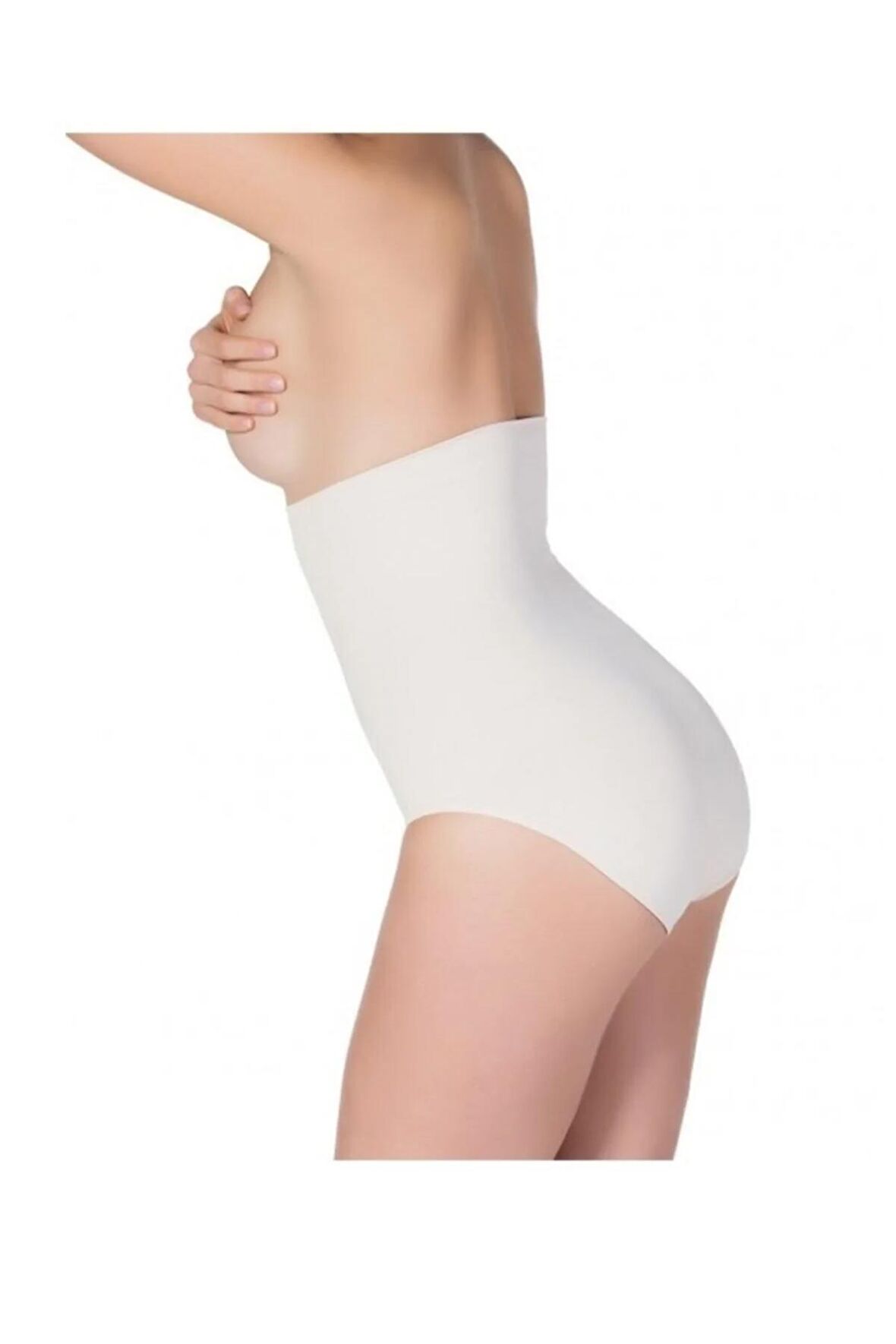 Kadın Yüksek Bel Slip Korse Ten