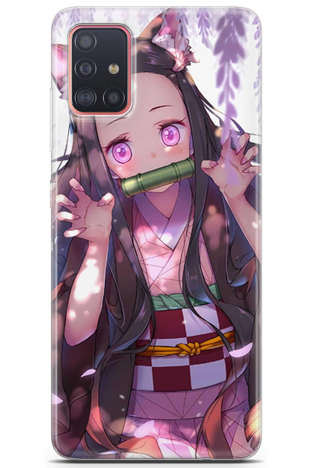 Samsung Galaxy A51 uyumlu Anime 14 Renkli Tasarım Demon Slayer Nezuko