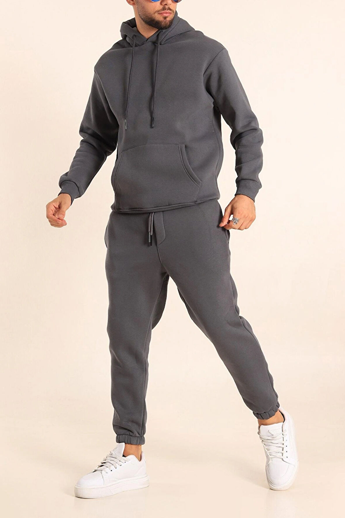 Erkek Oversize Eşofman Takımı 3 İplik Şardonlu – Kışlık