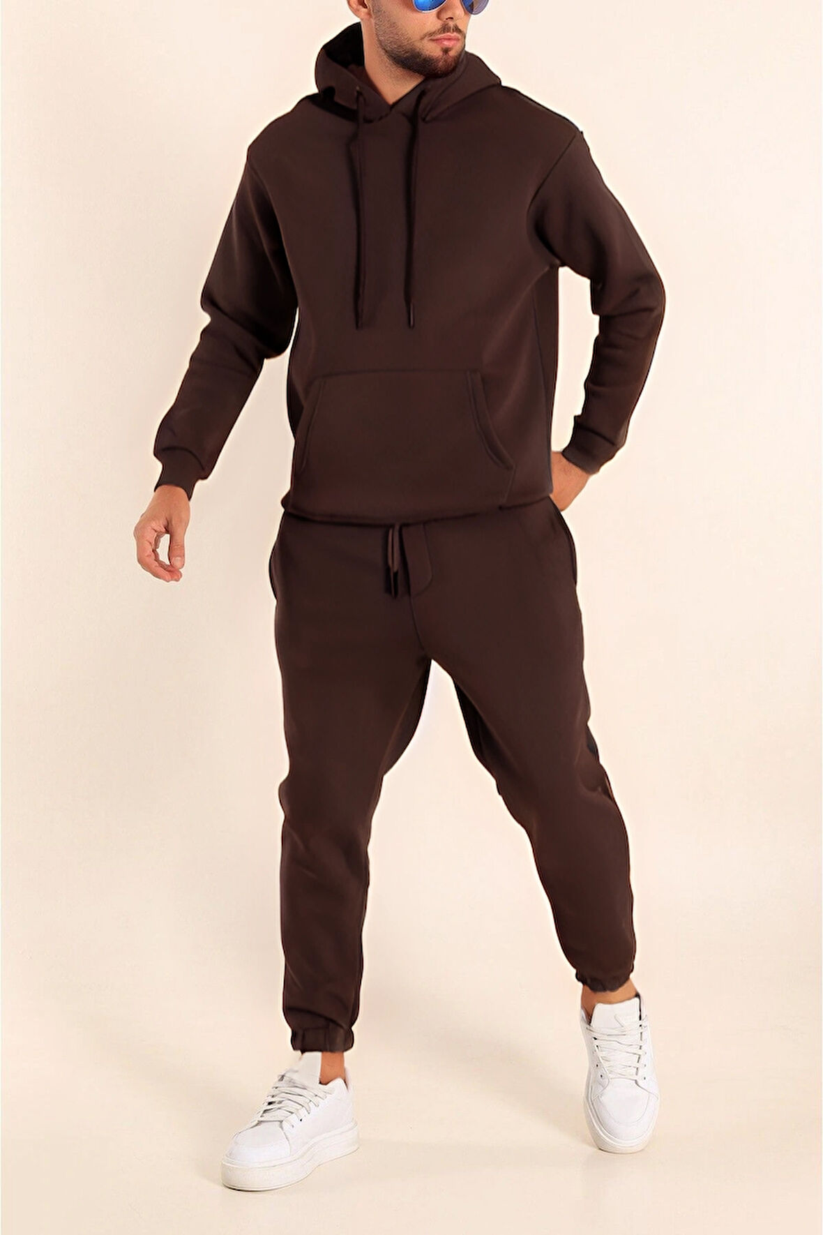 Erkek Oversize Eşofman Takımı 3 İplik Şardonlu – Kışlık