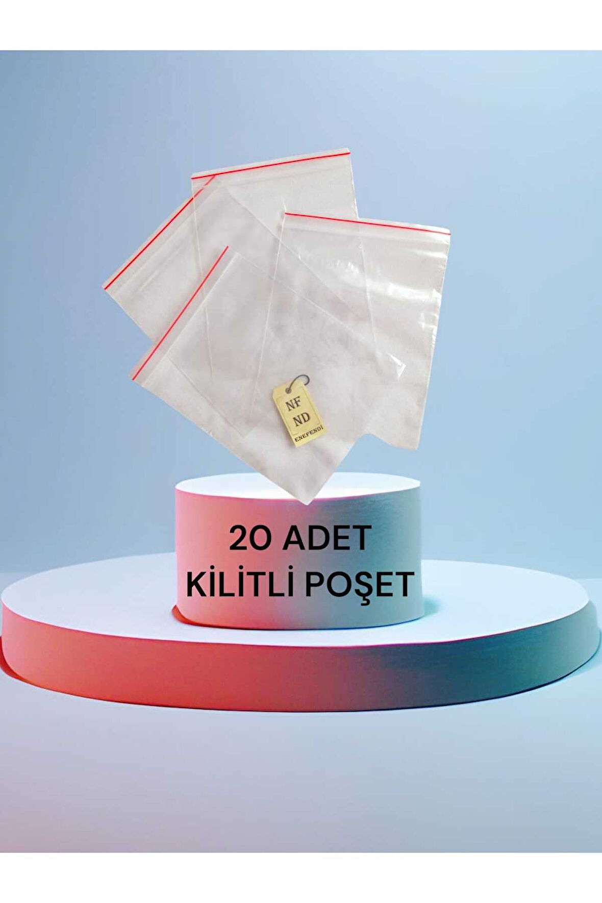20 ADET KİLİTLİ POŞET TORBA ŞEFFAF BUZDOLABI KINA ÇEREZ KURUYEMİŞ HEDİYE NAYLONU POŞETİ 16x13cm