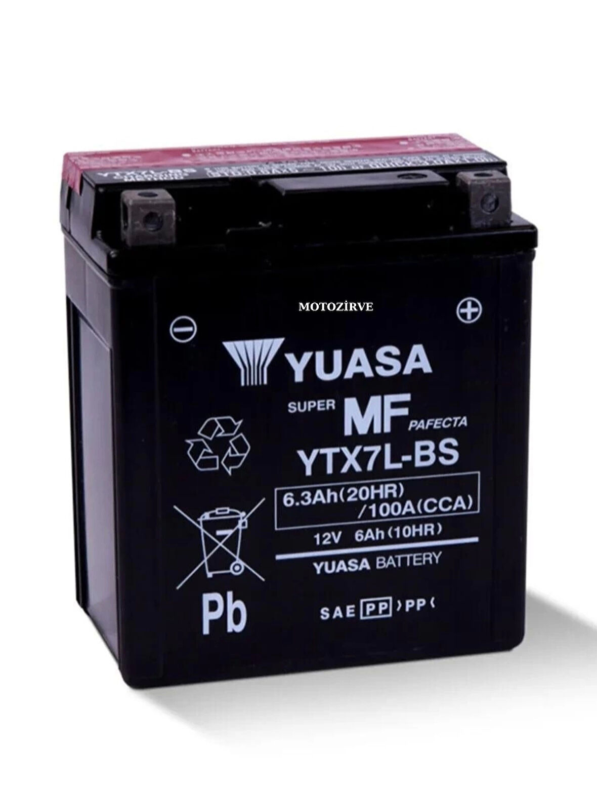 Yamaha YBR 125 (07-14) Yuasa YTX7L-BS Akü, 6.3 Amper 12 Volt Bakım Gerektirmez