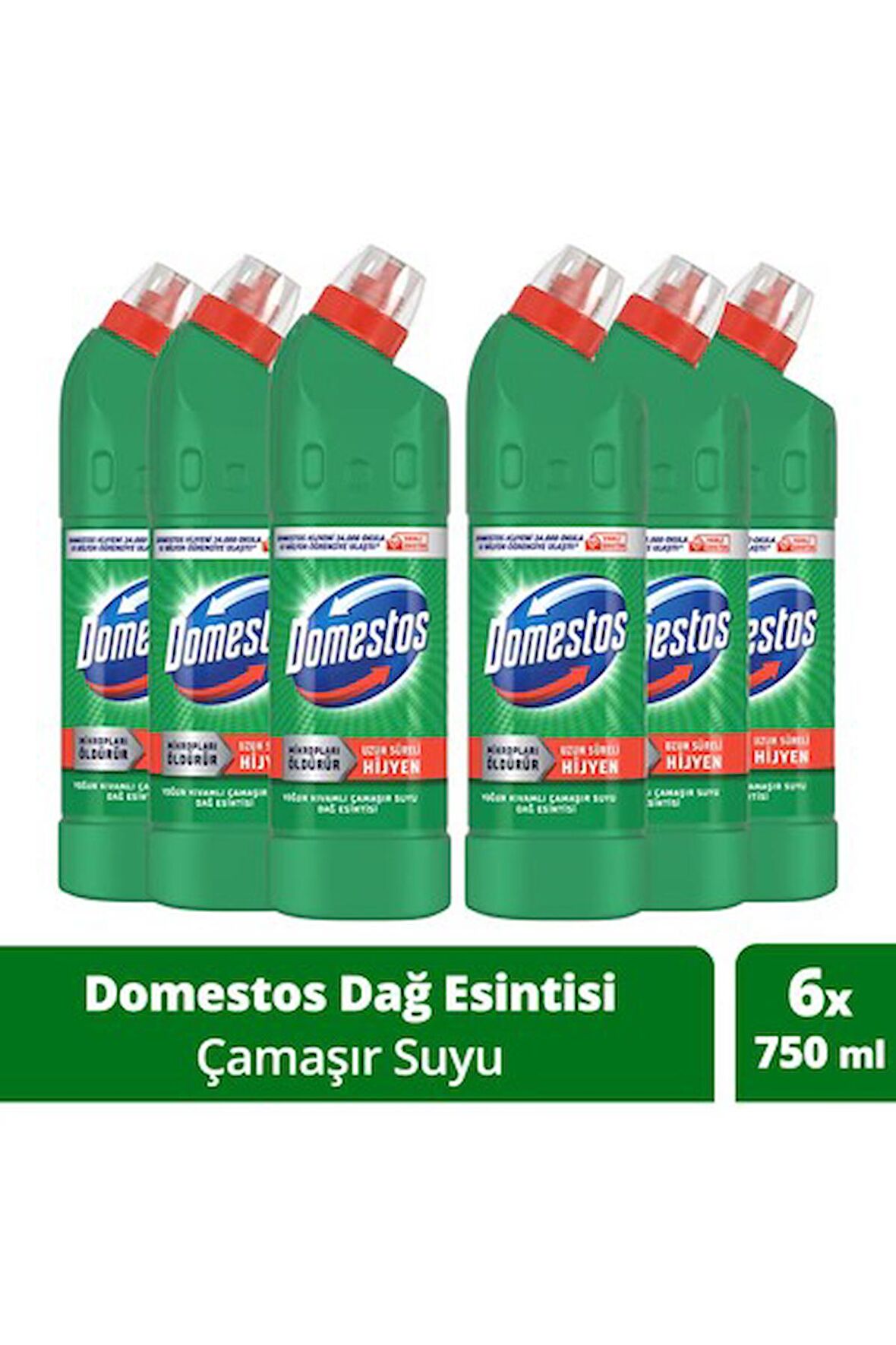 Domestos Dağ Esintisi Çamaşır Suyu 750 ml 6'lı