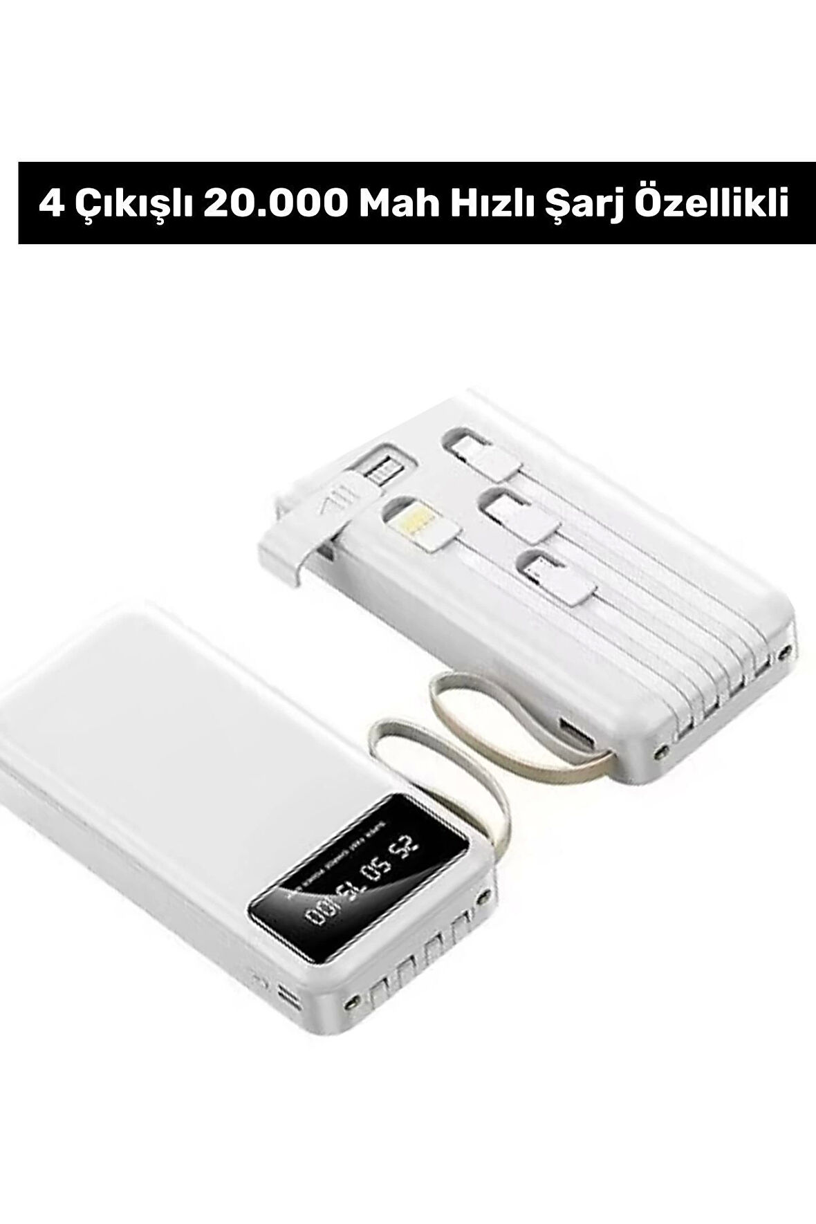 Profesyonel 20 Bin Mah Prime Dijital Göstergeli 4 Çıkışlı Powerbank Taşınabilir Şarj Cihazı