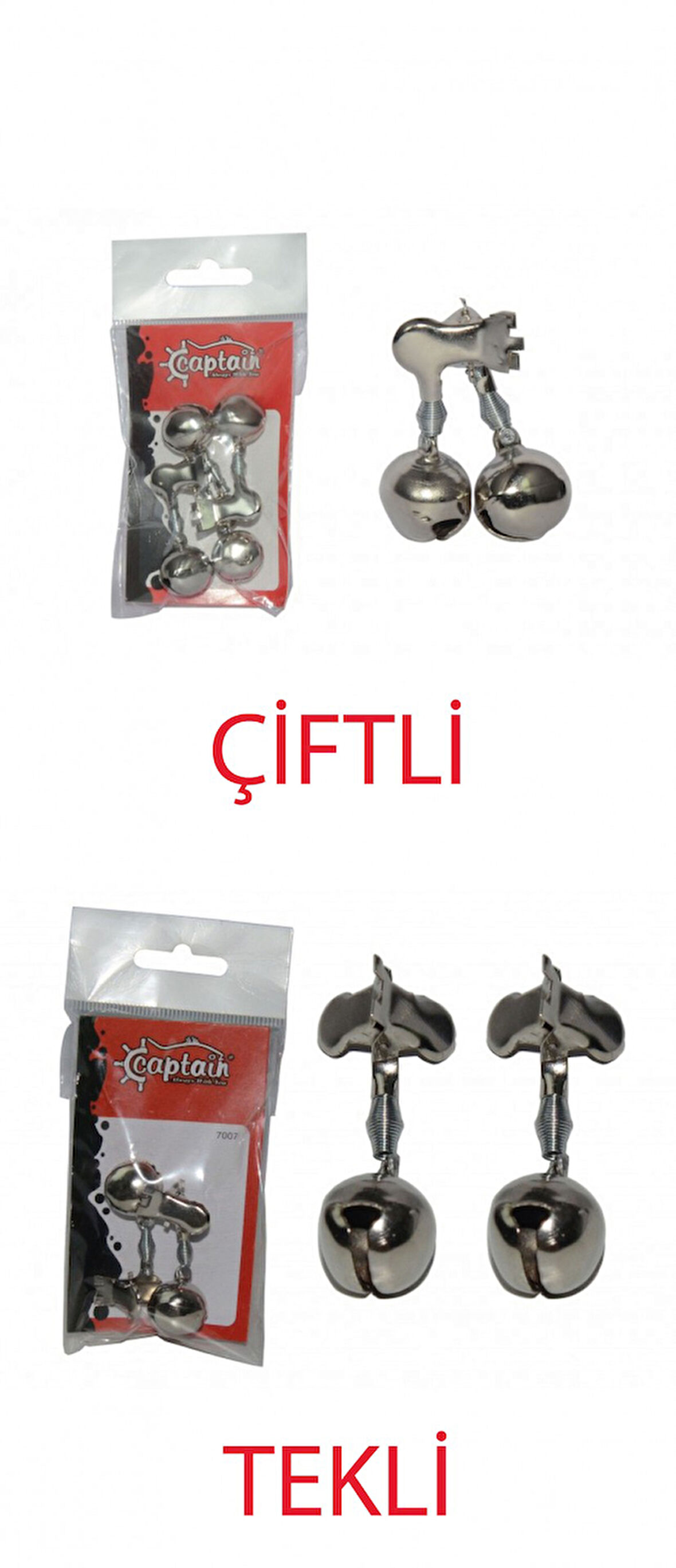 Captain Olta Zili Metal Kıskaçlı Pakette 2 Adet 18mm Çiftli