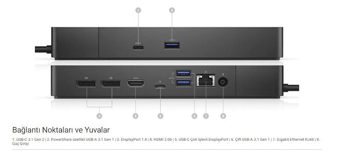 Dell 240 W WD19DCS 210-AZBW Laptop Docking Station