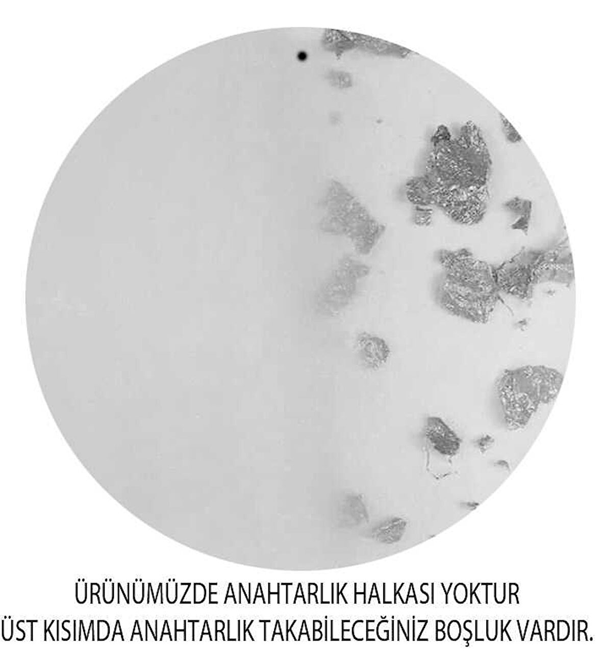 EPOKSİ YUVARLAK 5 CM ANAHTARLIK MODELİ GÜMÜŞ 1 ADET