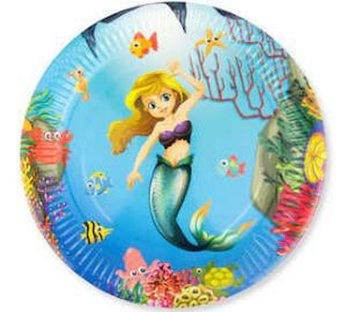 TABAK DENİZ KIZI KARTON 23 CM 8 ADET