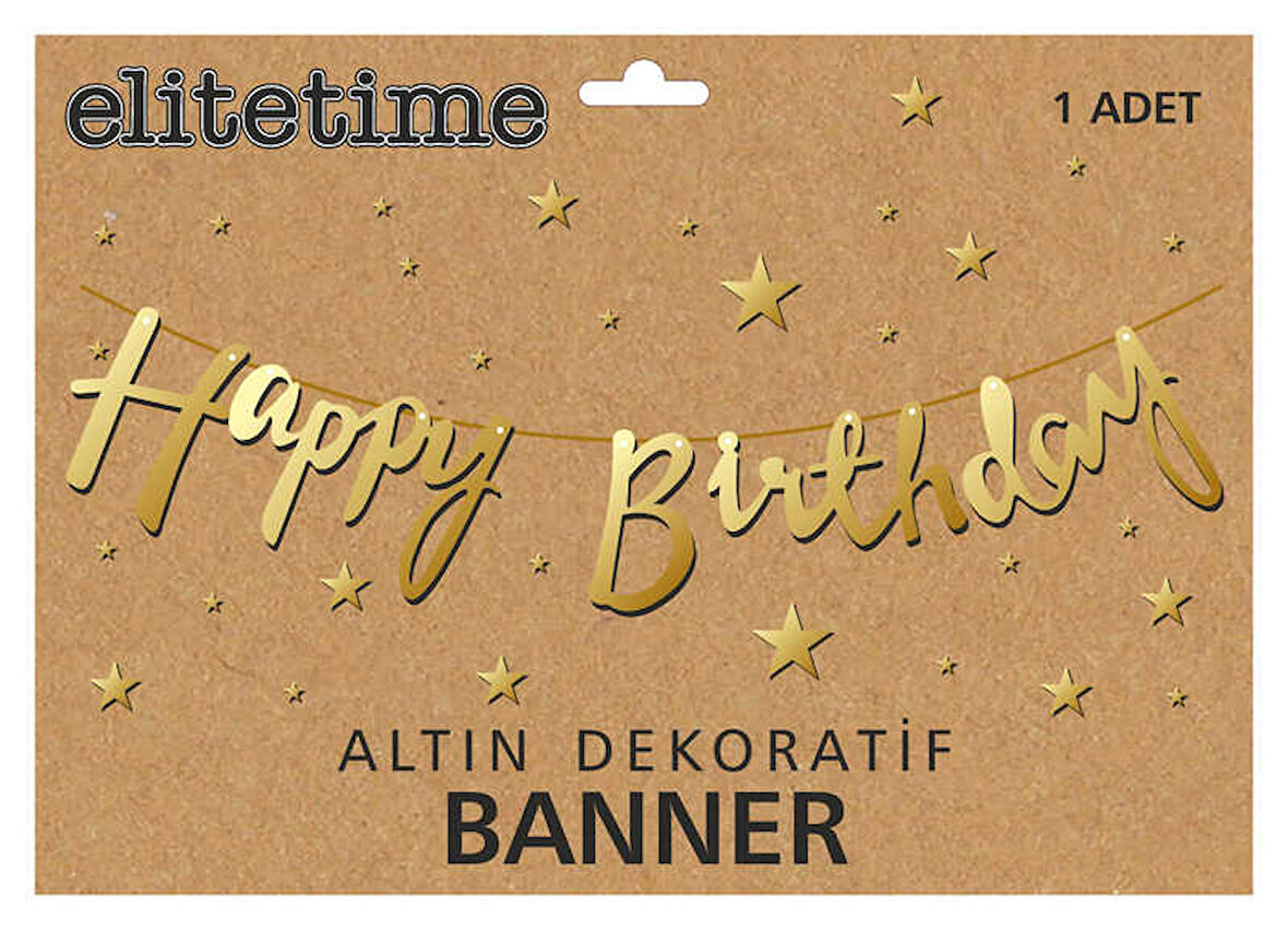 FLAMA HAPPY BRITHDAY METALİZE ALTIN SET 1 ADET