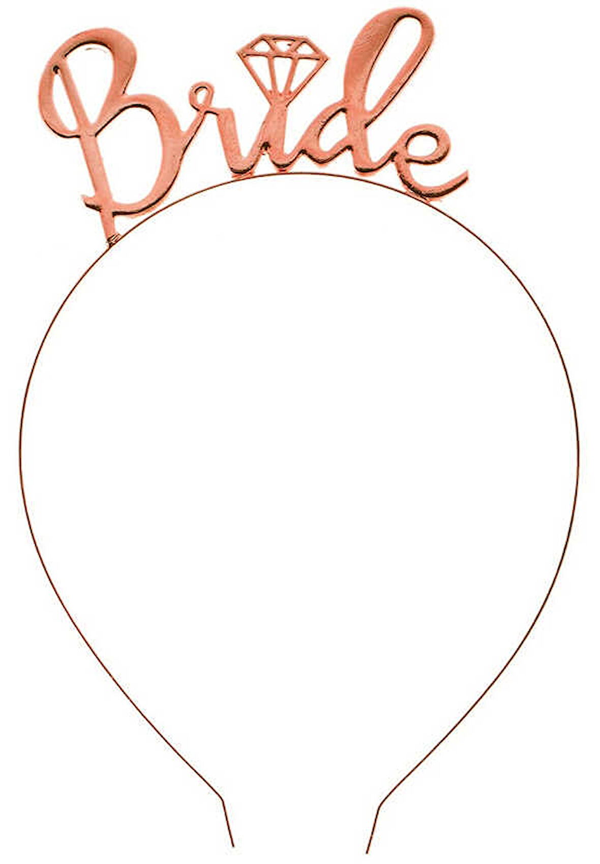 TAÇ BRIDE PIRLANTALI METAL ROSE GOLD 1 ADET