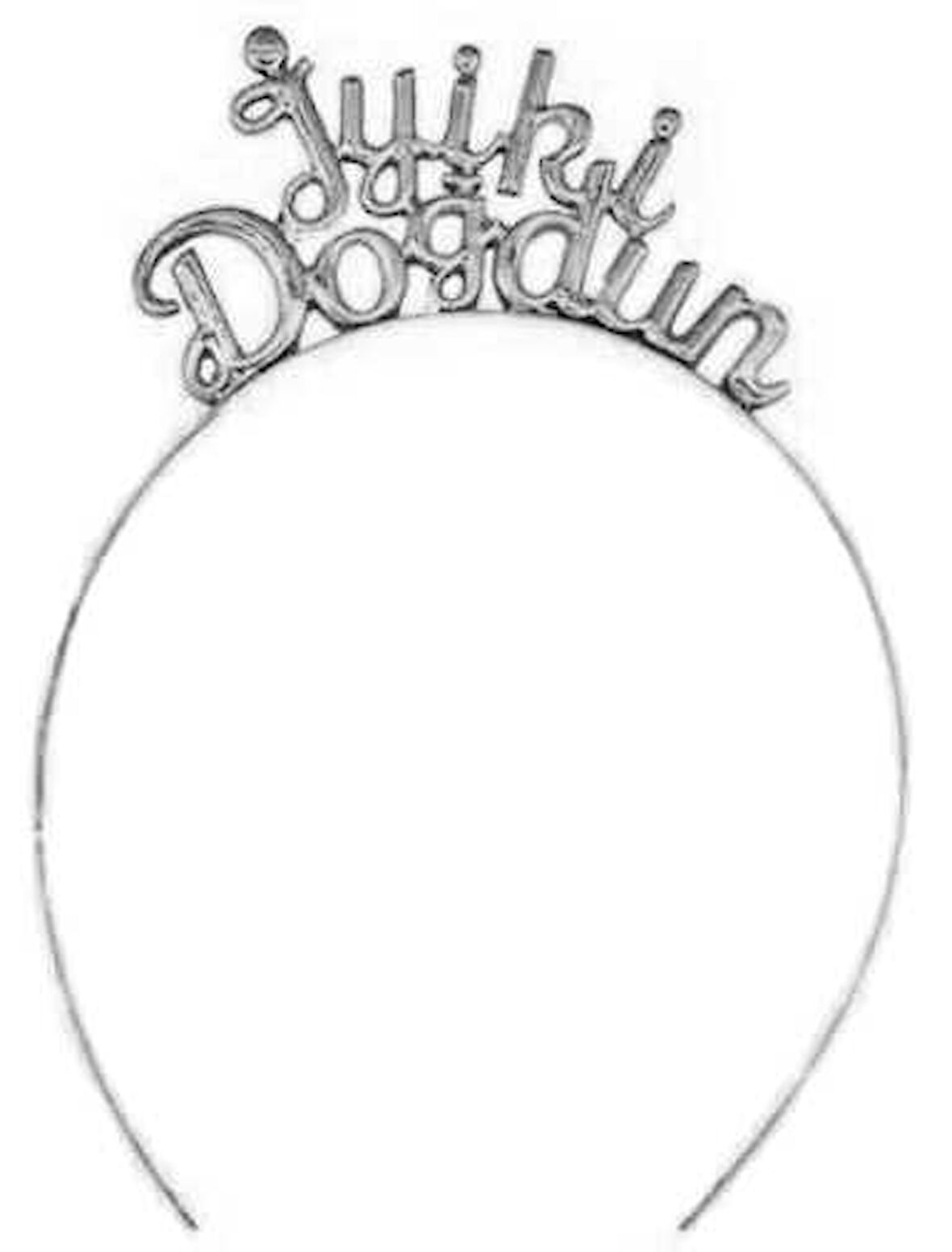 TAÇ İYİKİ DOĞDUN METAL GÜMÜŞ 1 ADET