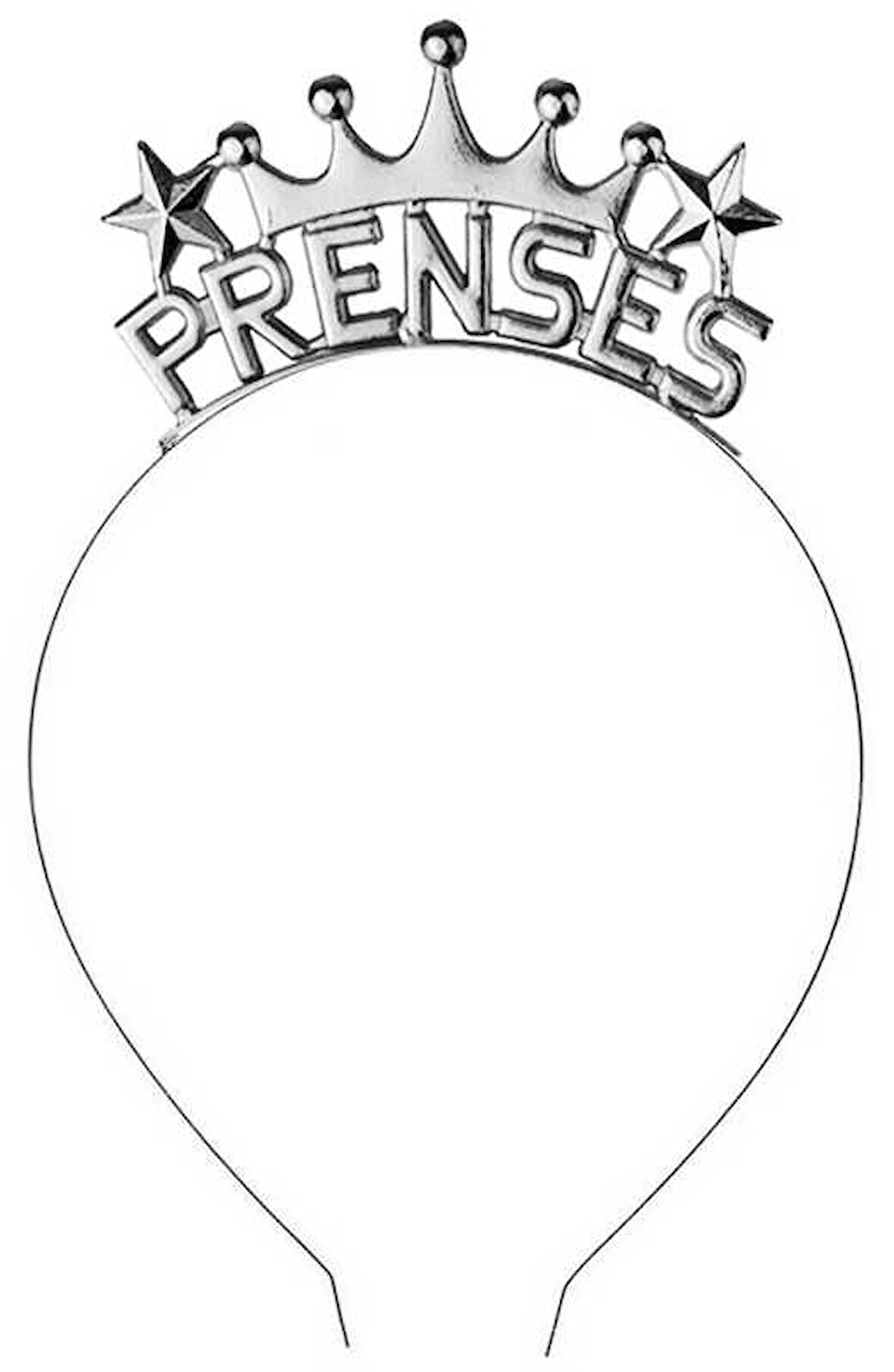 TAÇ PRENSES METAL GÜMÜŞ 1 ADET