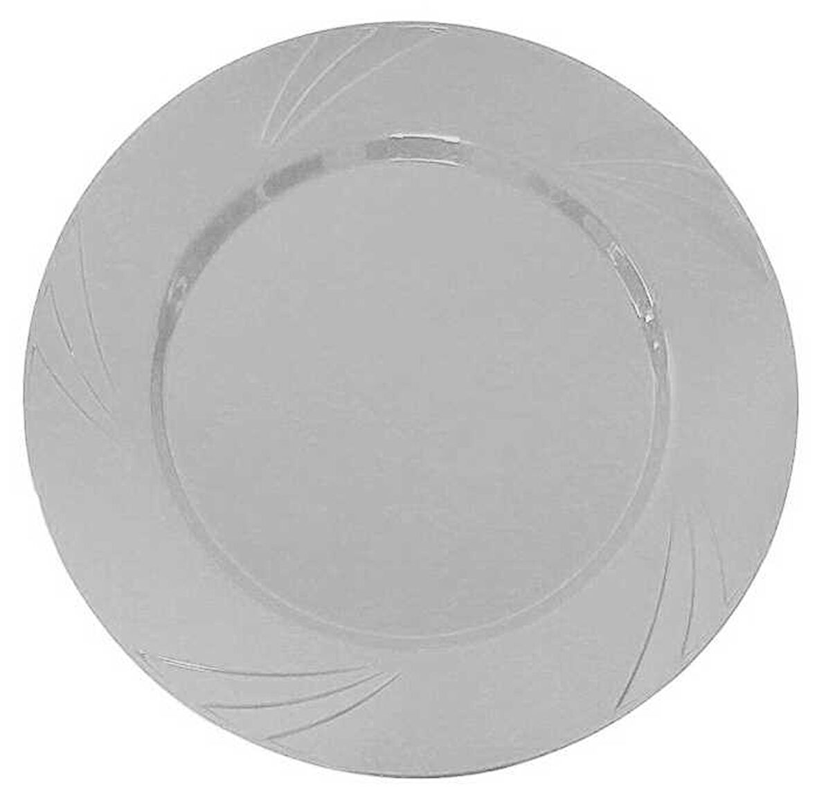 TABAK KRİSTAL 22,5 CM GÜMÜŞ  6 ADET