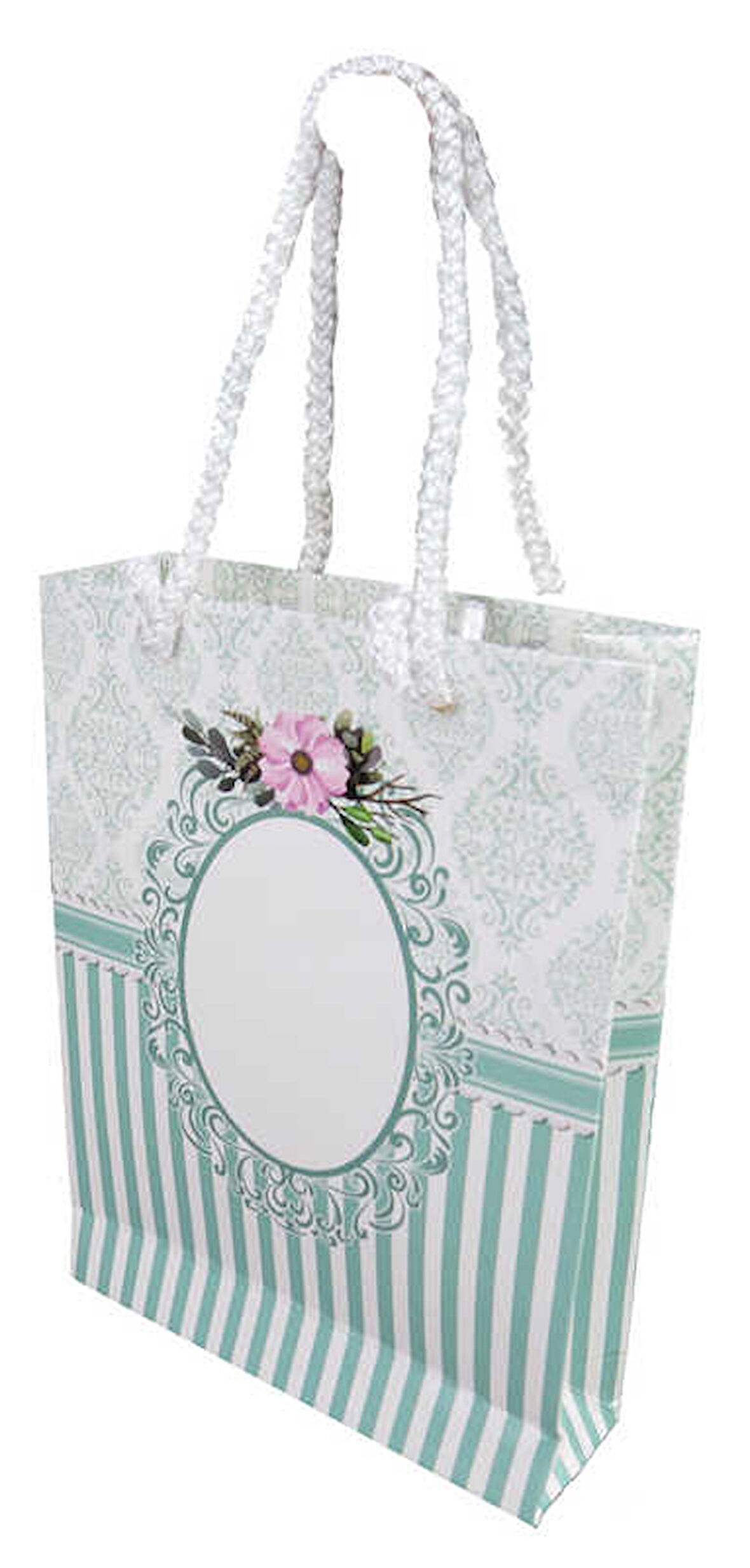 ÇANTA KARTON YASİN İÇİN MİNT SU YEŞİLİ 25 ADET