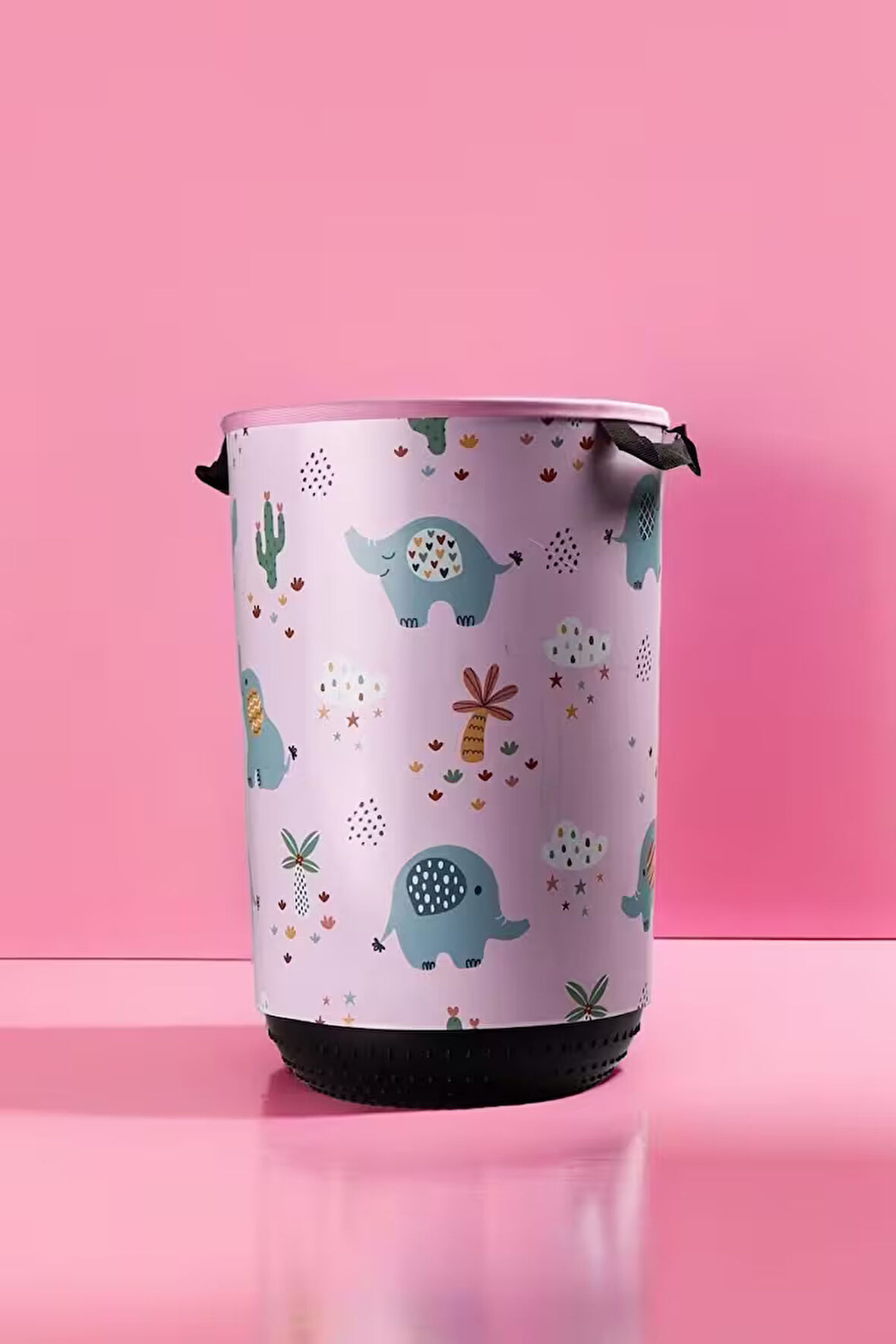 Qoja Kese 20 L Elephants Desenli Çok Amaçlı Çamaşır Ve Oyuncak Sepeti