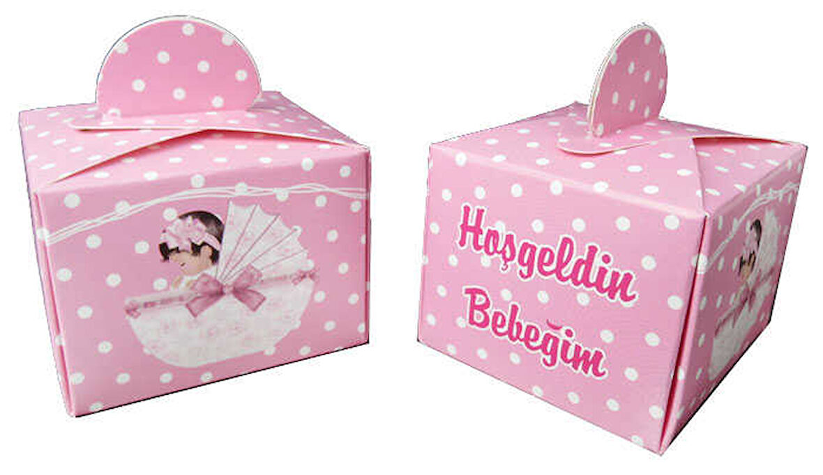 LOKUMLUK KARTON HOŞGELDİN BEBEK PEMBE 25 ADET
