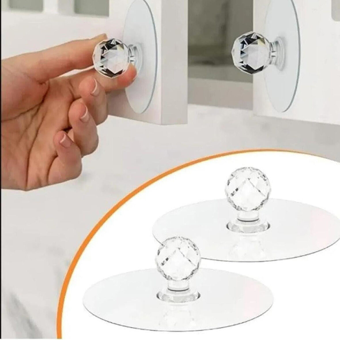 Gen-Of Kristal Tutucu Raf Dolap Duvar Askısı 4 Lü Set GKH