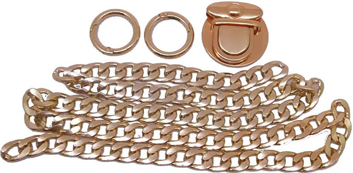 Light gold renk zincir set