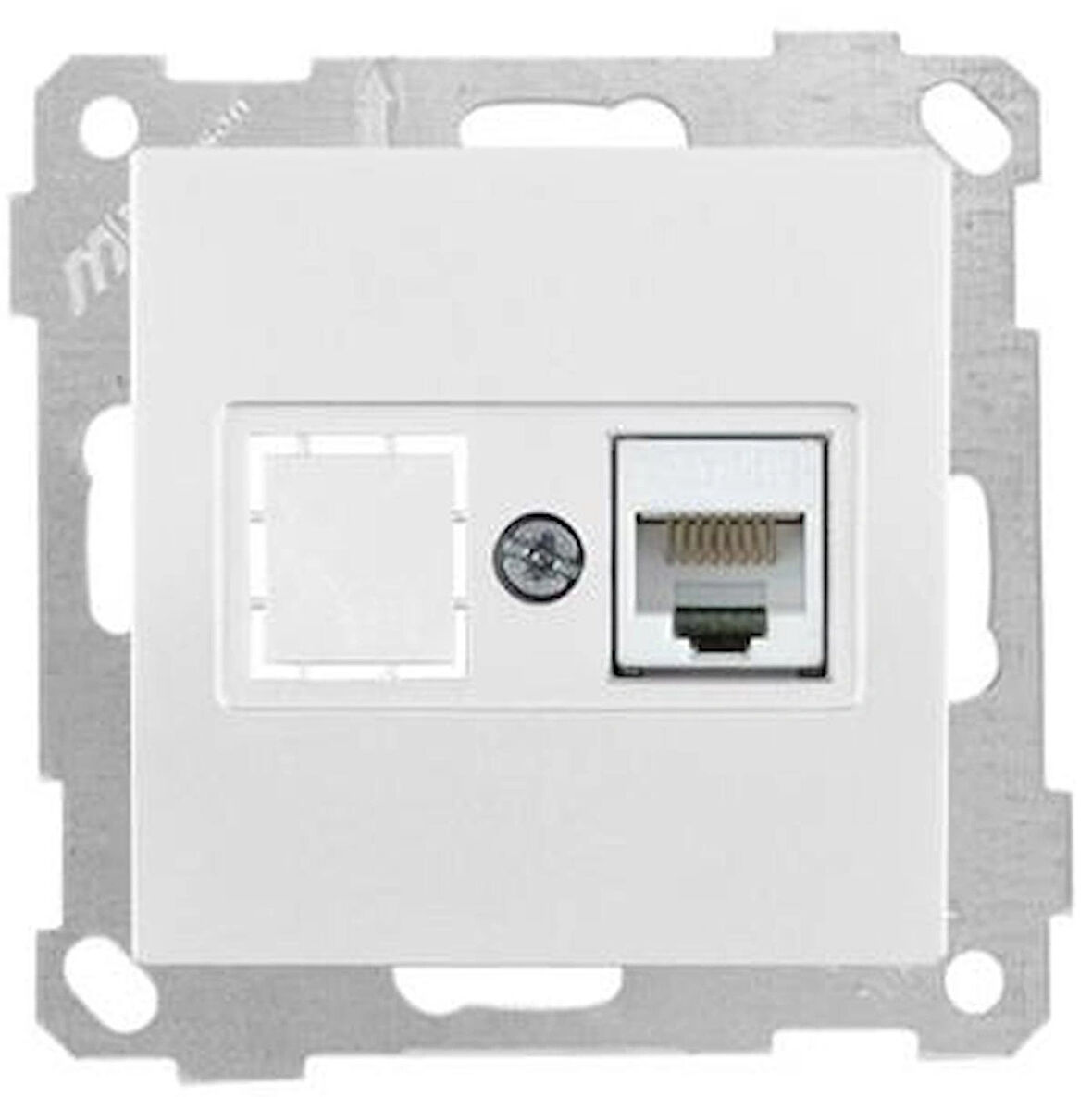 CANDELA BEYAZ MEK+TUŞ 1RJ45 (6ADET)DATA PRİZİ MUTLUSAN