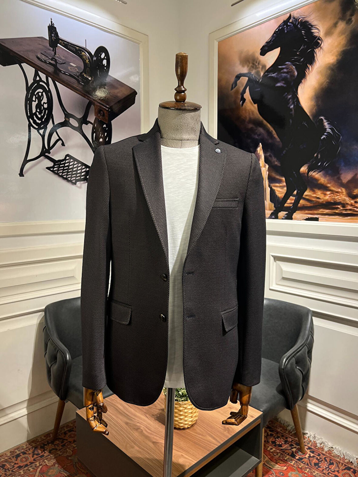 Guild Slim Fit Saraybosna Kahve Örme Ceket