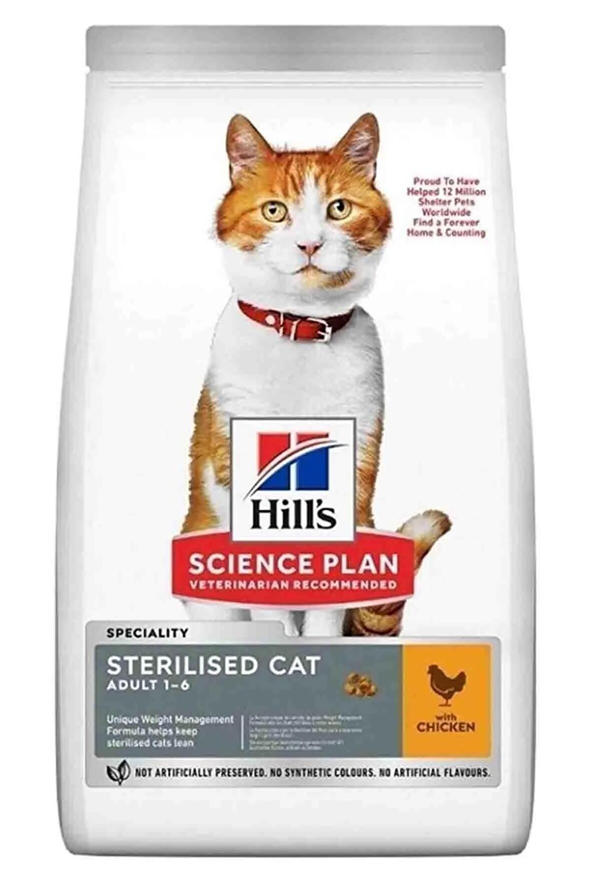 Hills Sterilised Tavuklu Kısır Kedi Maması 1,5kg Tavuklu Kısırlaştırılmış Kedi Maması