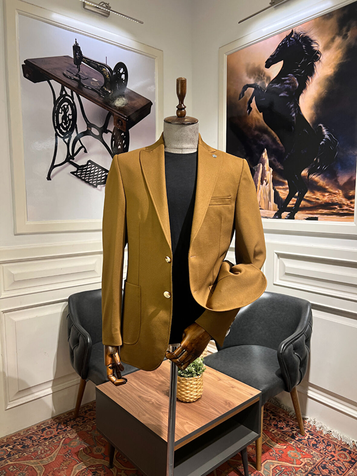 Guild Slim Fit Gümülcine Kahve Örme Torba Cep Ceket