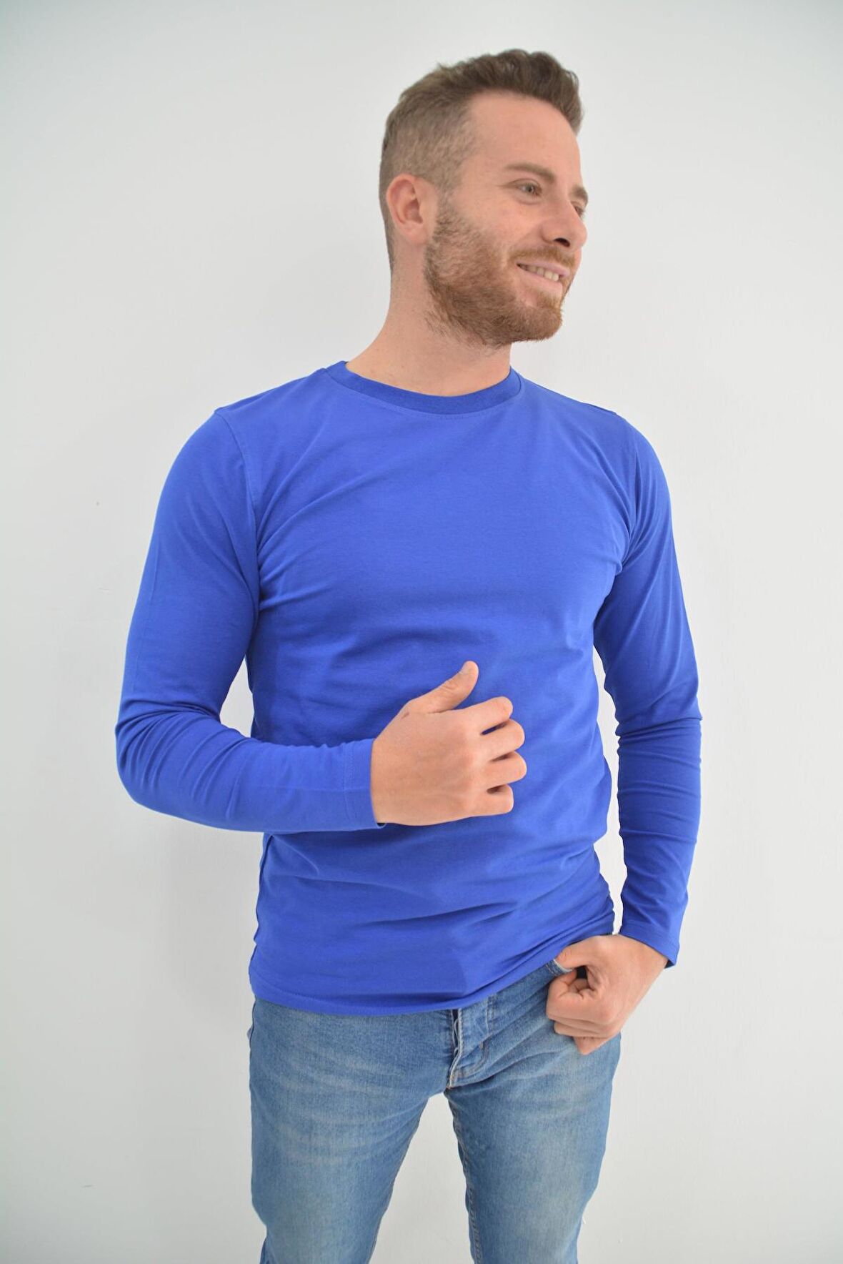 ZİDAN 4631  DAR KESİM 0 YAKA İNCE BODY ERKEK SWEATSHIRT