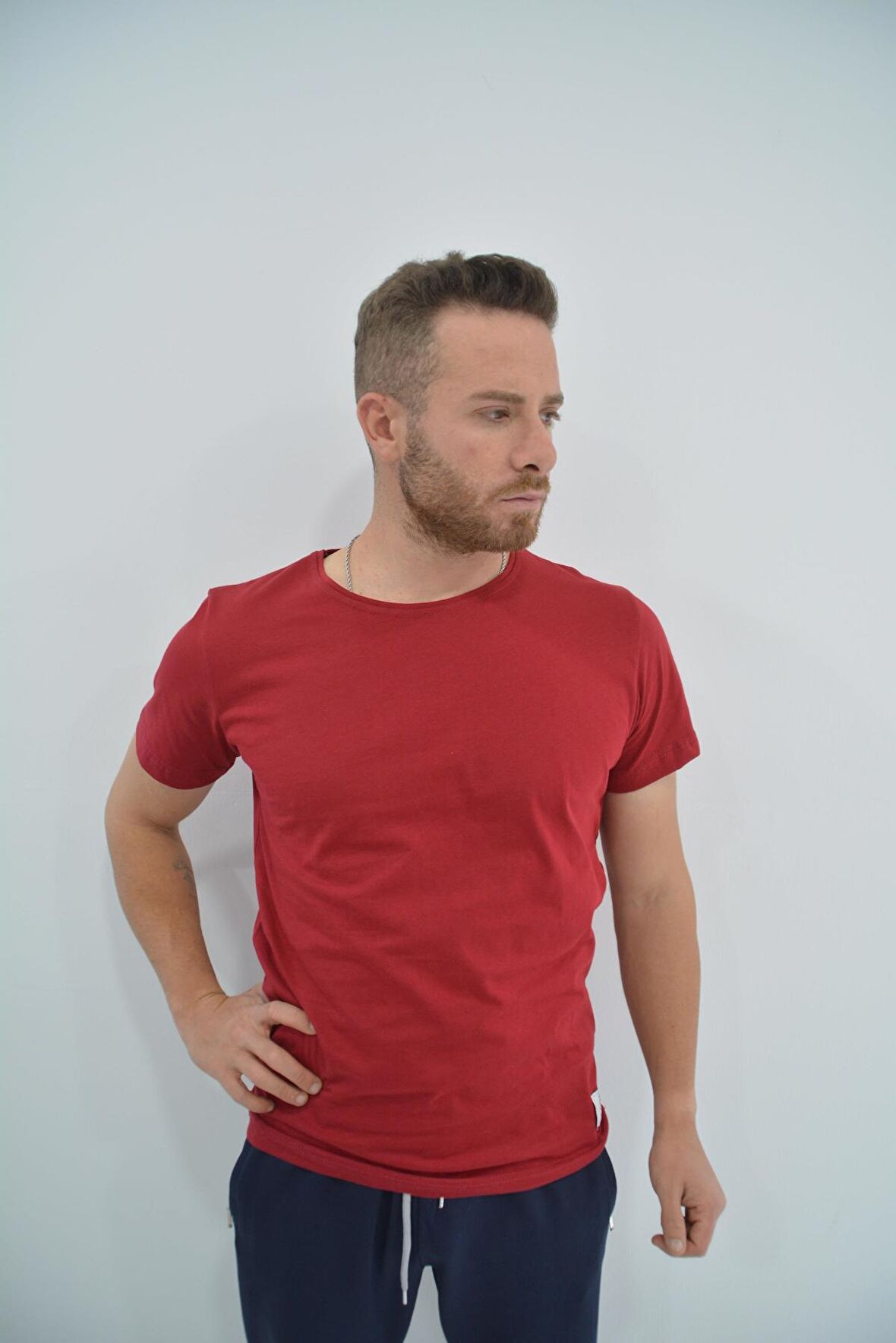 Zidan Zdn18 Sıfır Yaka Basic Baskılı Erkek Tişört
