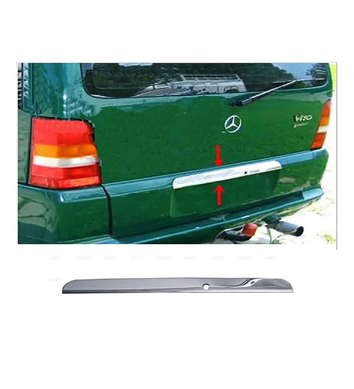 Mercedes Vito W638 Krom Bagaj Çıtası 1999-2004 P. Çelik