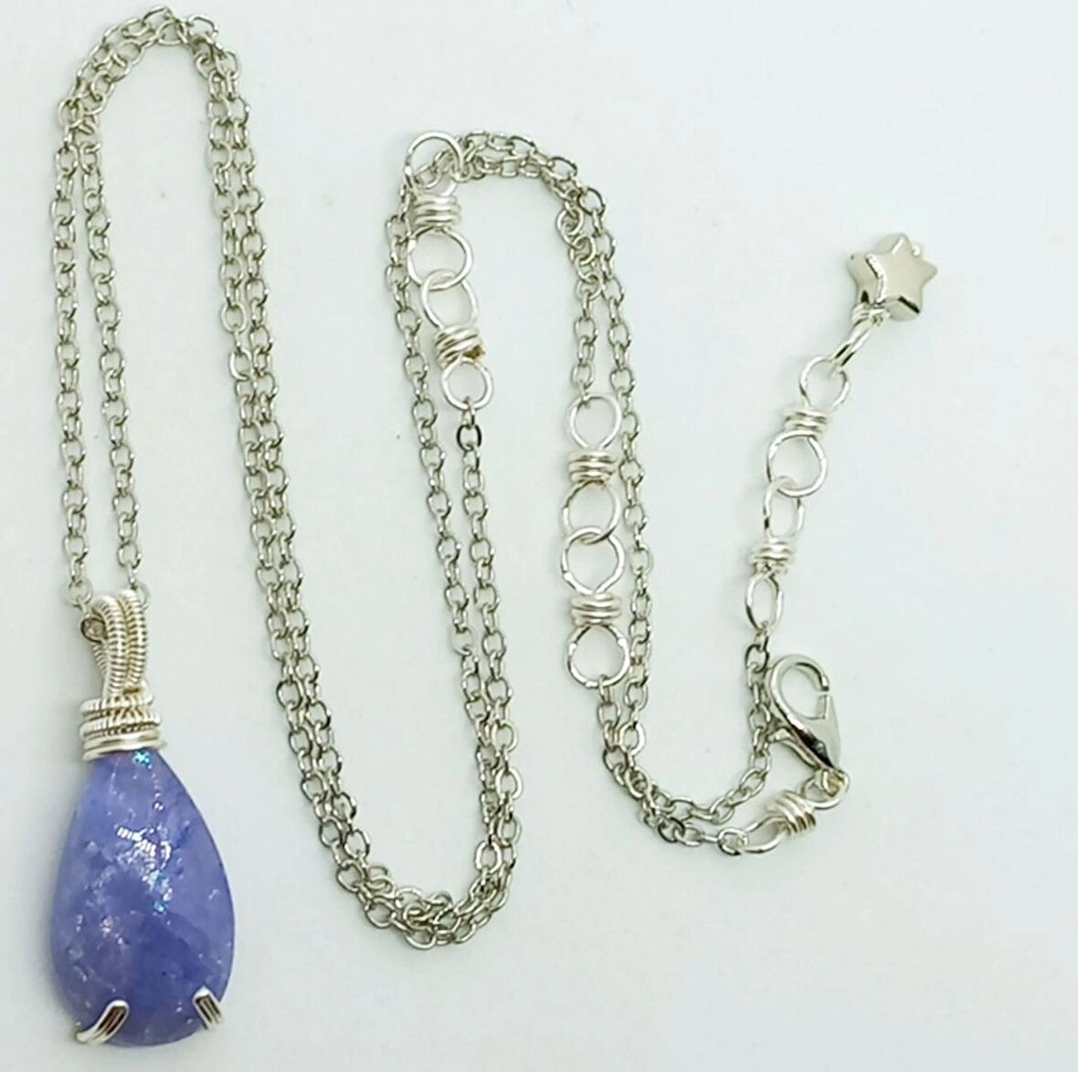 2101pp Tanzanit el yapımı kolye