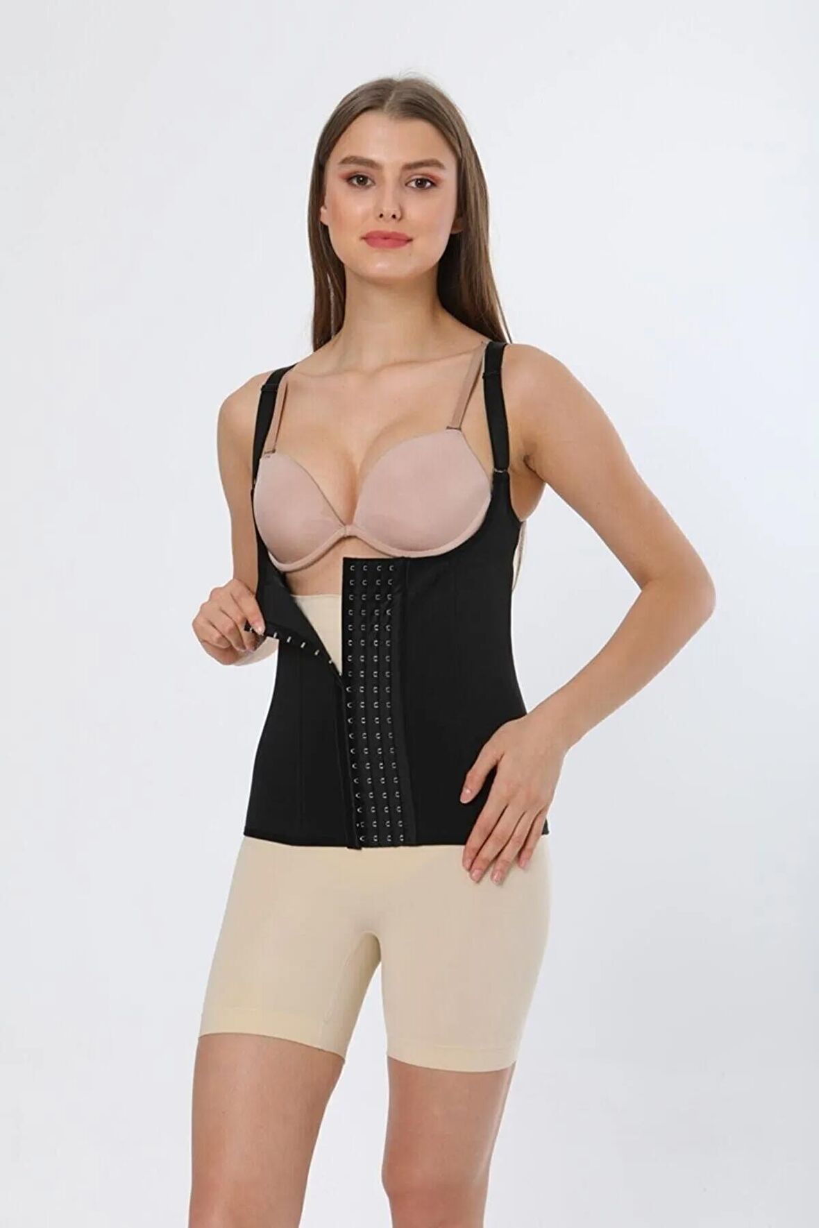 Kadın Doğum Sonrası Askılı Latex Inceltici Sıkılaştırıcı Lohusa Bel Ve Göbek Korsesi