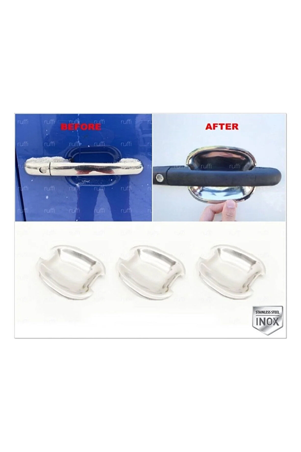 Mercedes Sprinter W901 Krom Dış Kapı Kolu Tası 3 Kapı 1995-2006 Arası Paslanmaz Çelik