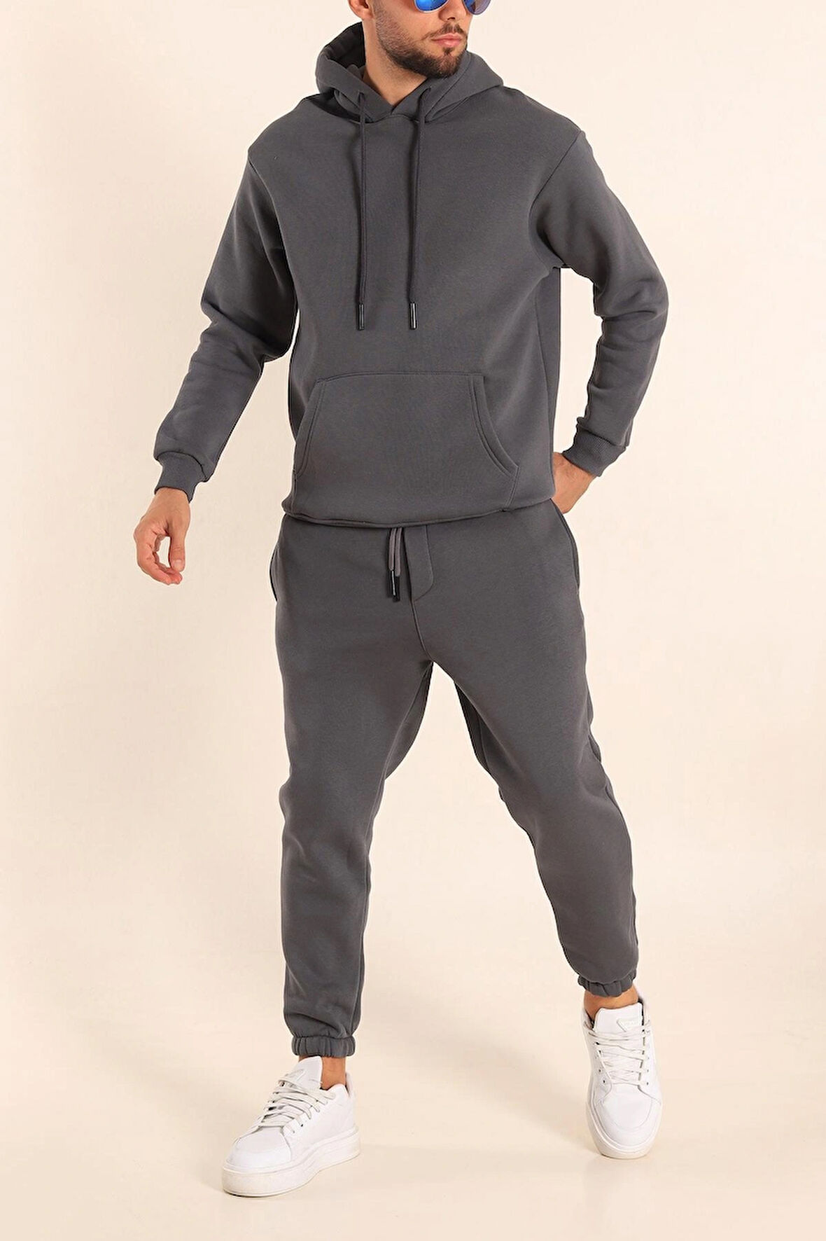 Erkek Oversize Eşofman Takımı 3 İplik Şardonlu – Kışlık