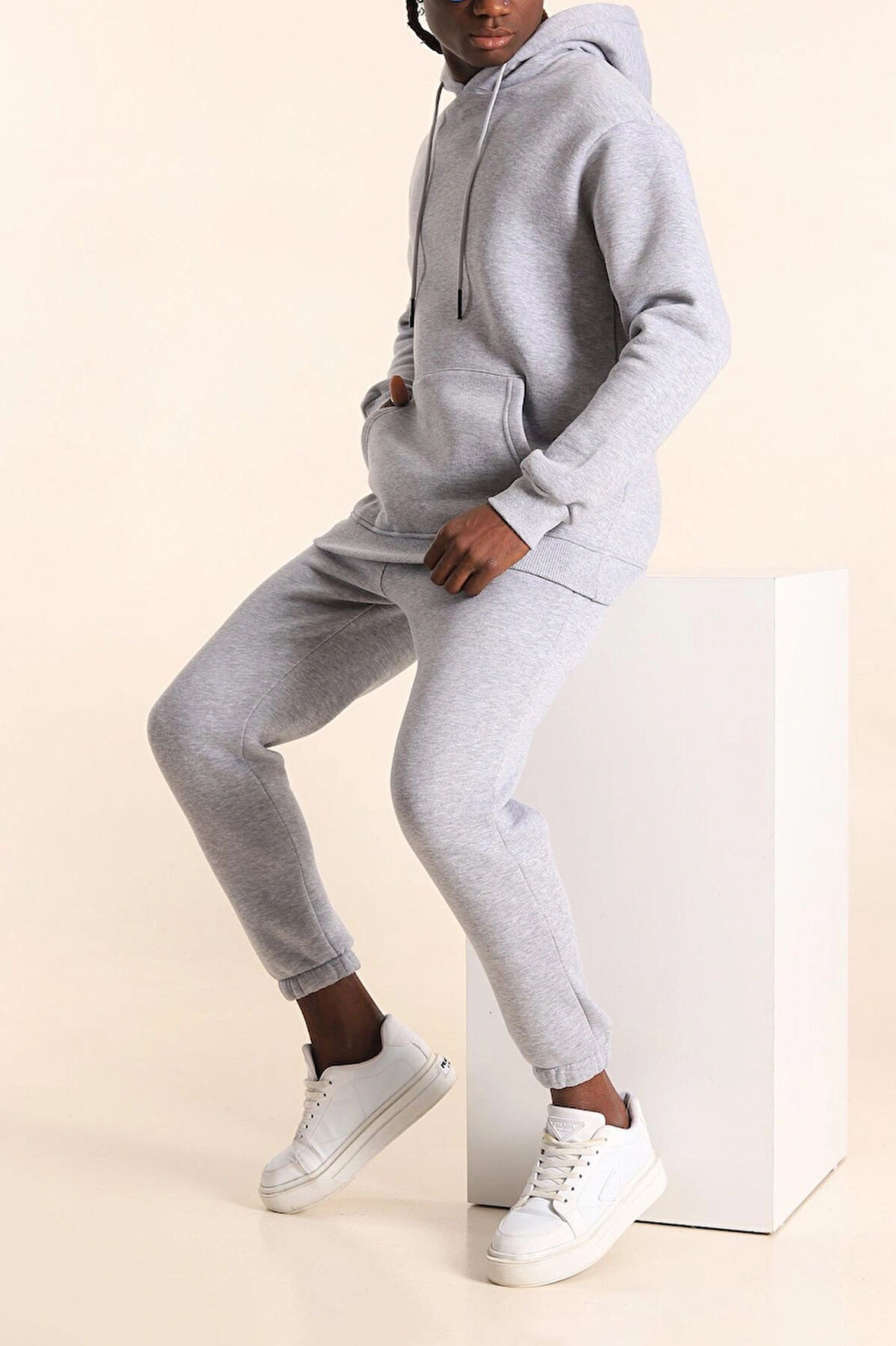 Erkek Oversize Eşofman Takımı 3 İplik Şardonlu – Kışlık