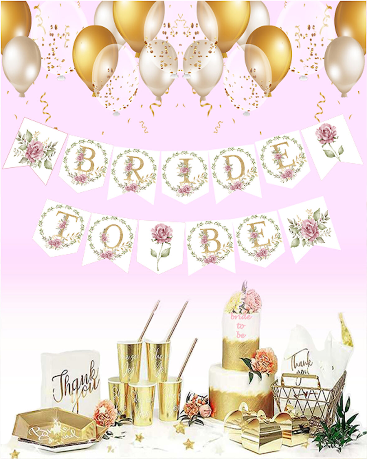 Bride To Be Temalı Uzar Yazı Banner