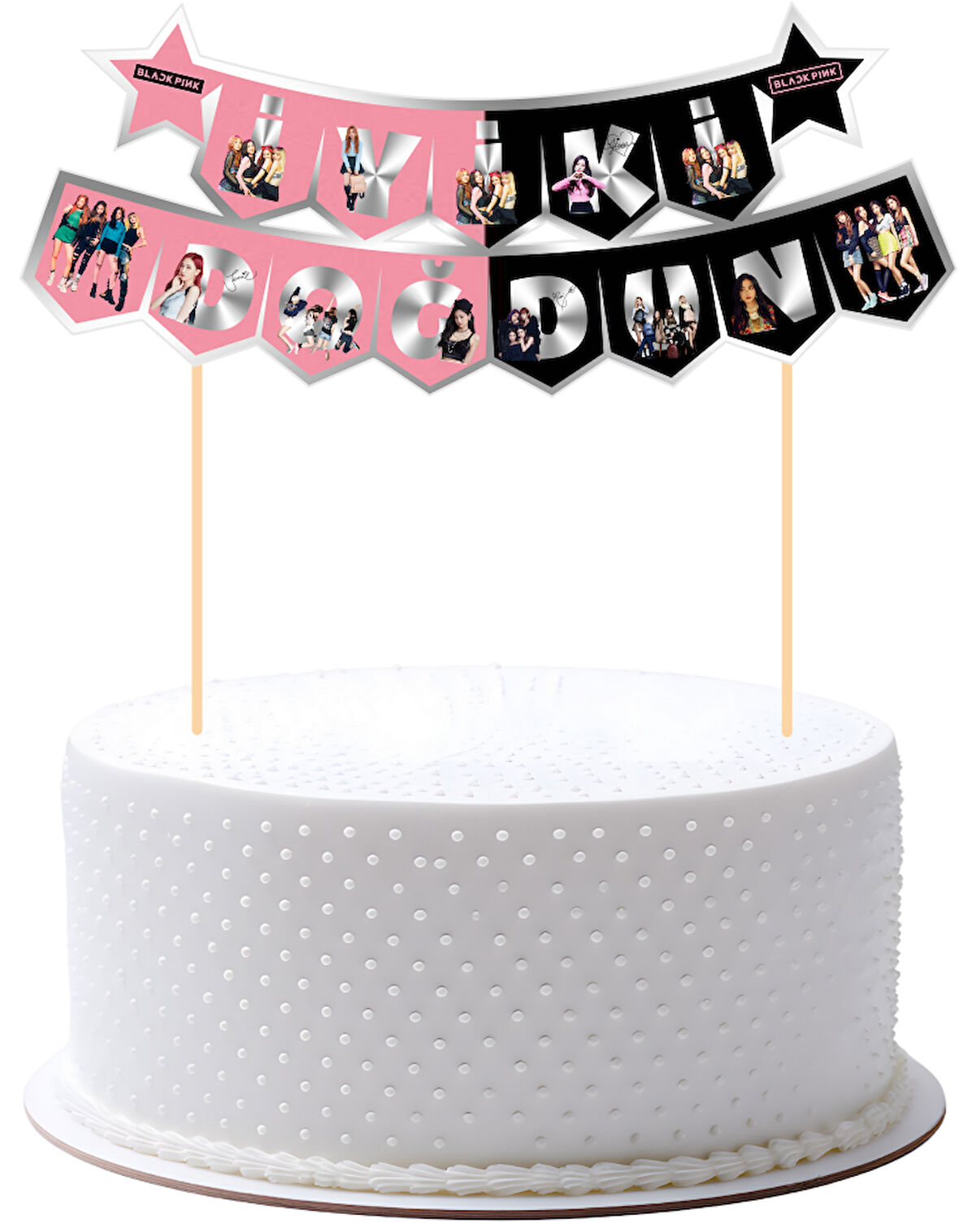 Black Pink Pasta Üstü Banner