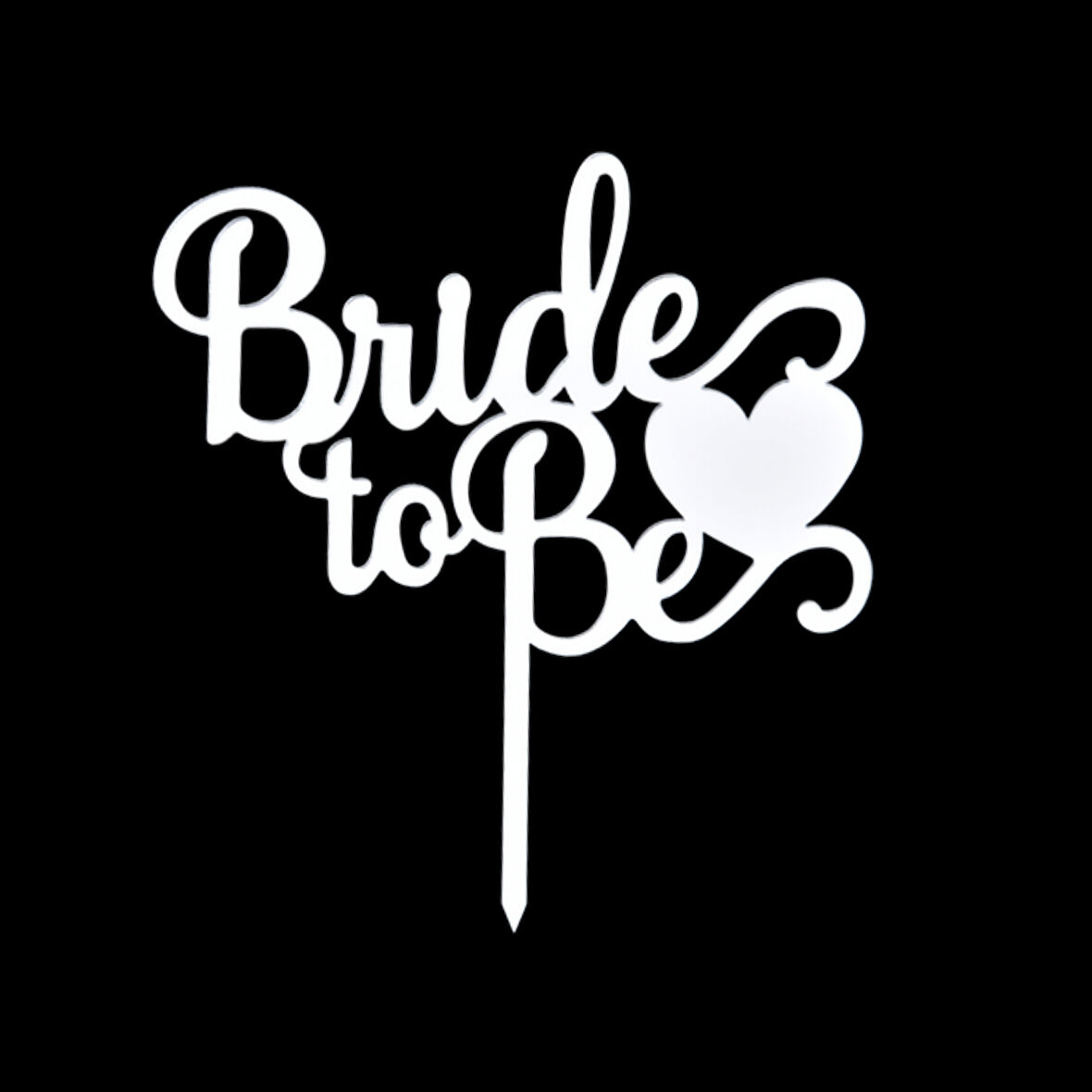 Bride To Be Gümüş Pleksi Pasta Süsü