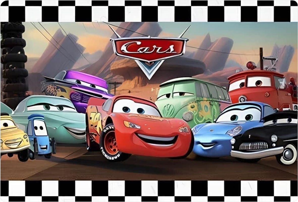 Cars Dikdörtgen Pasta Yenilebilir Resim Baskı 28*19 cm