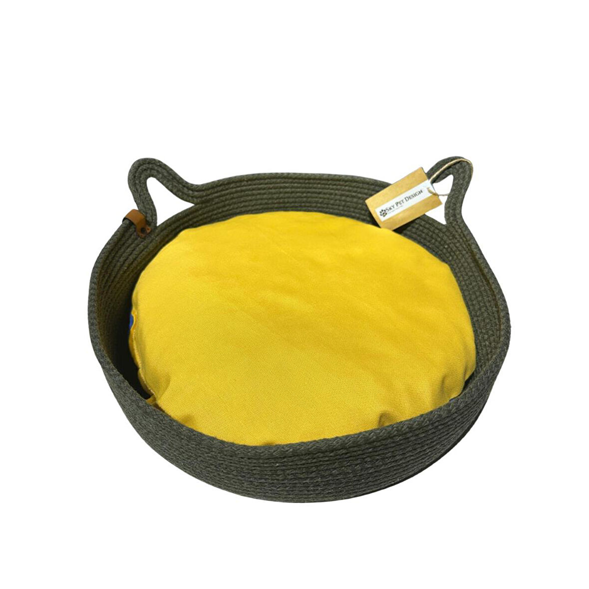Sky Pet Desıgn Örme Kedi Köpek Yatağı 40 Cm Haki